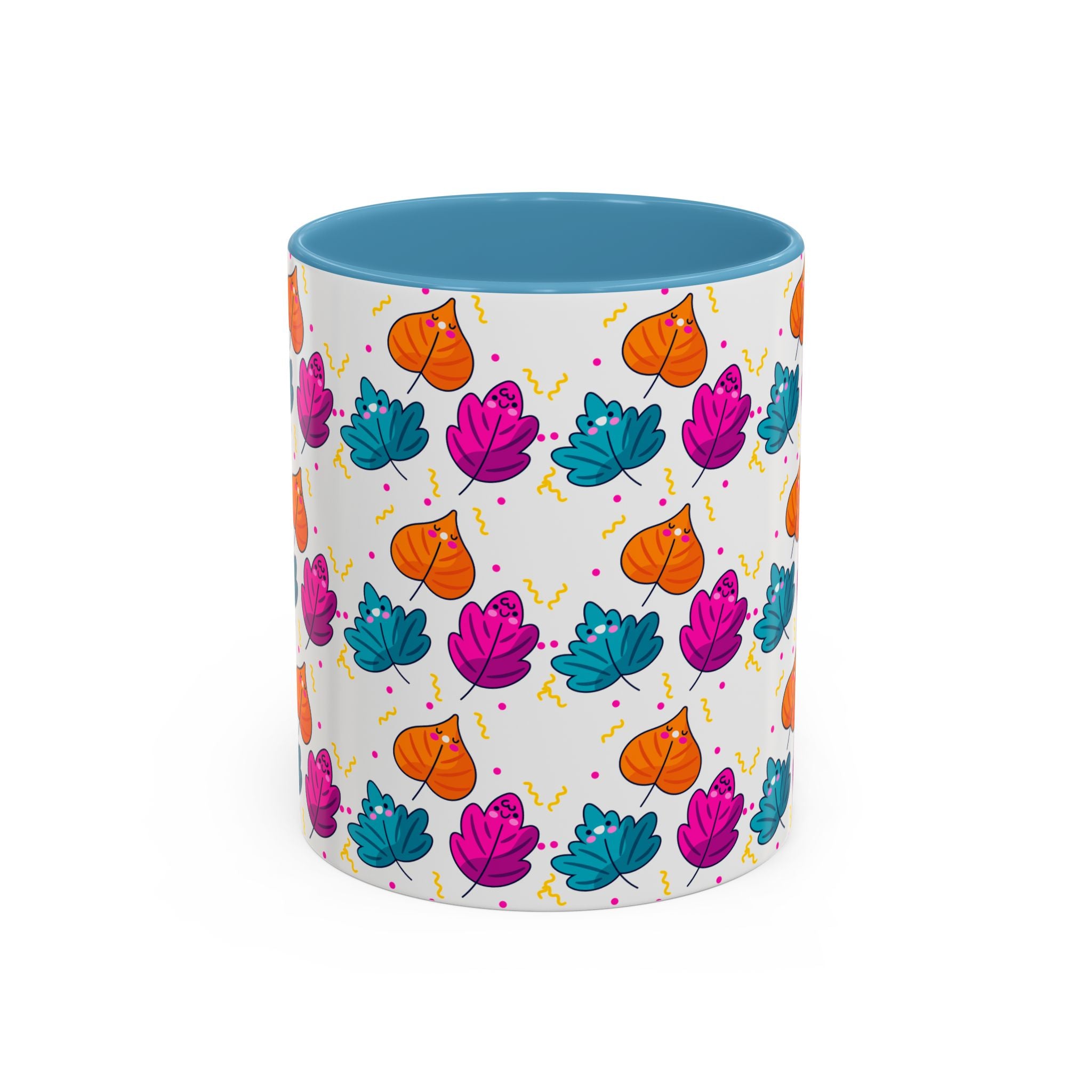 Bright Vibrant Leaves Accent Coffee Mug (11, 15 oz)