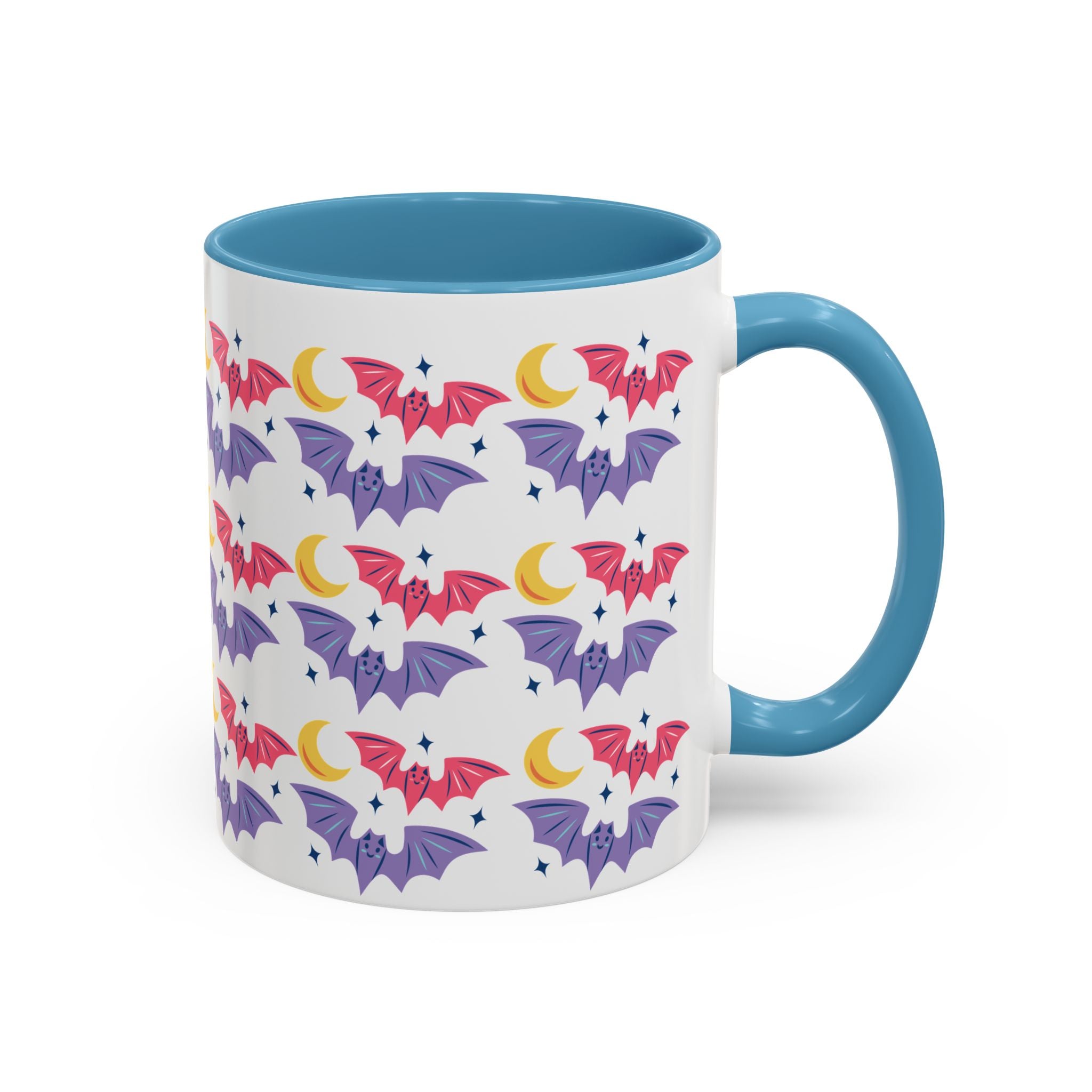 Cute Bats With Crescent Moon Accent Coffee Mug (11, 15oz)