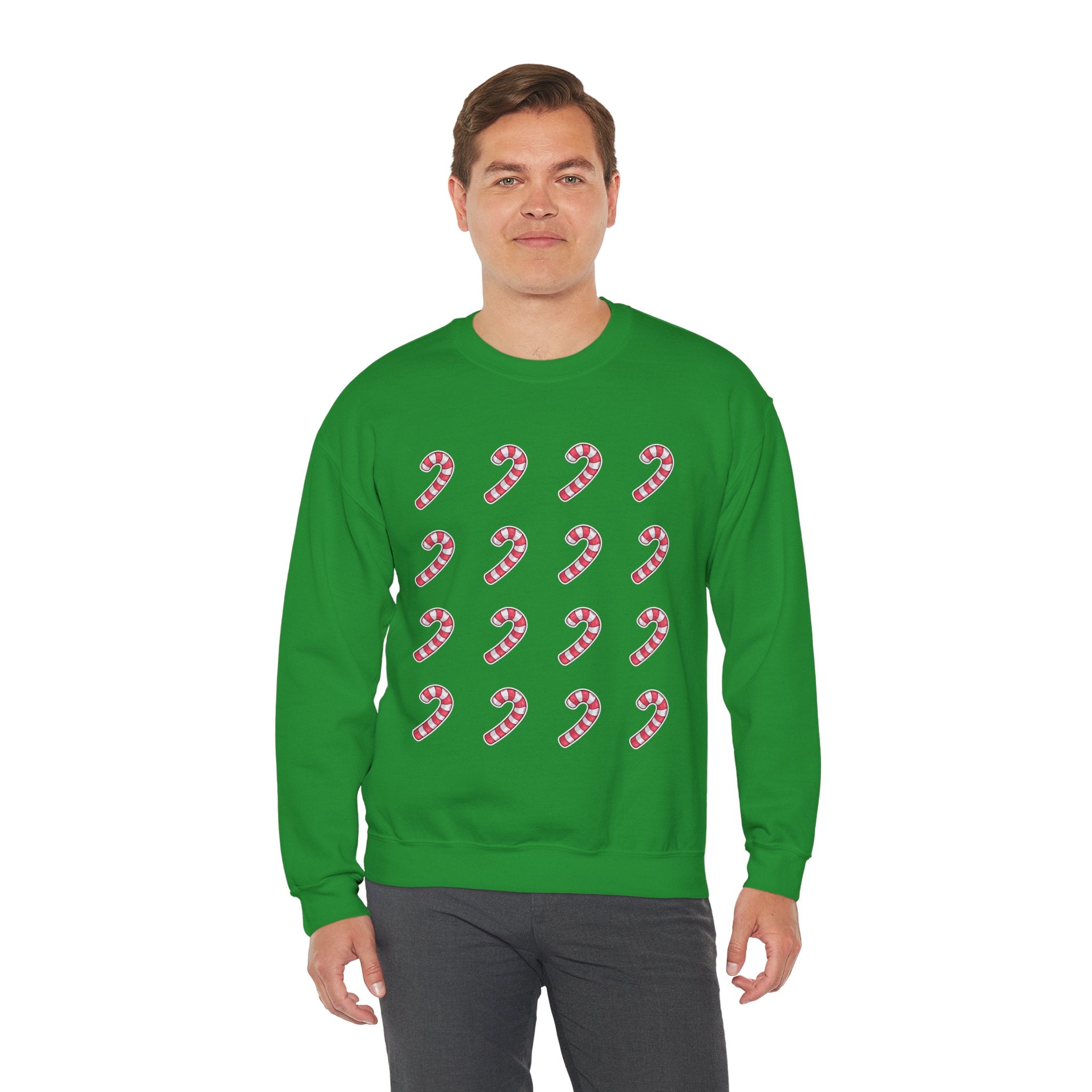 Candy Cane Pattern Crewneck Sweatshirt