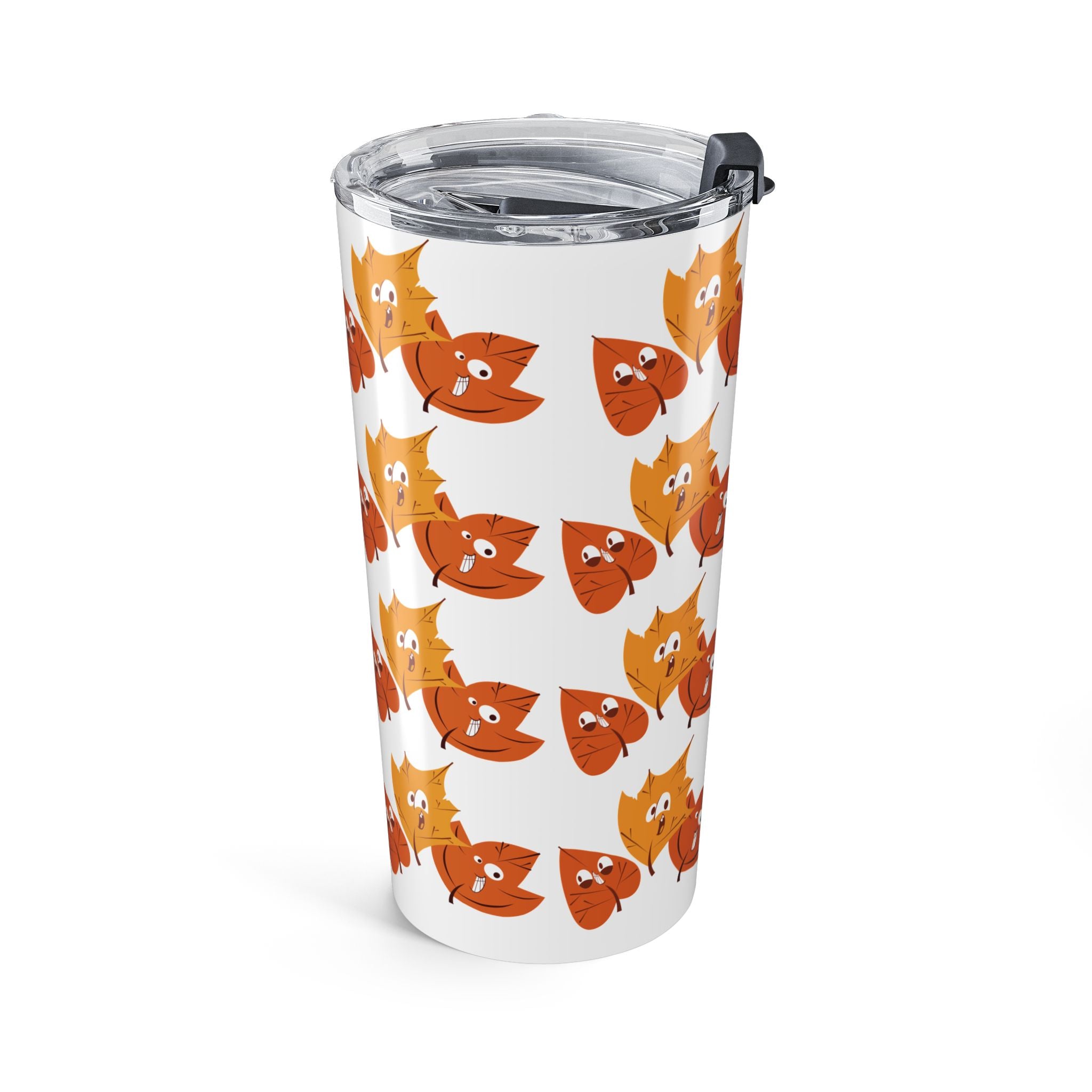 Smiley Autumn Leaves Tumbler
