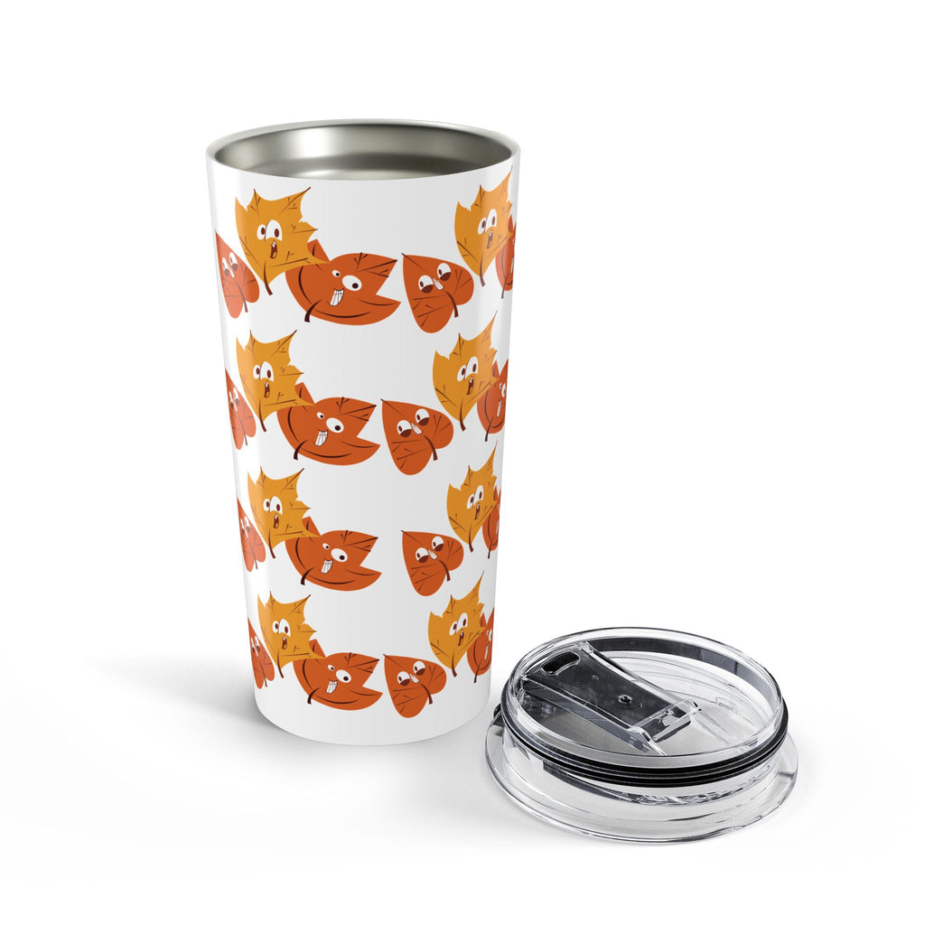 Smiley Autumn Leaves Tumbler