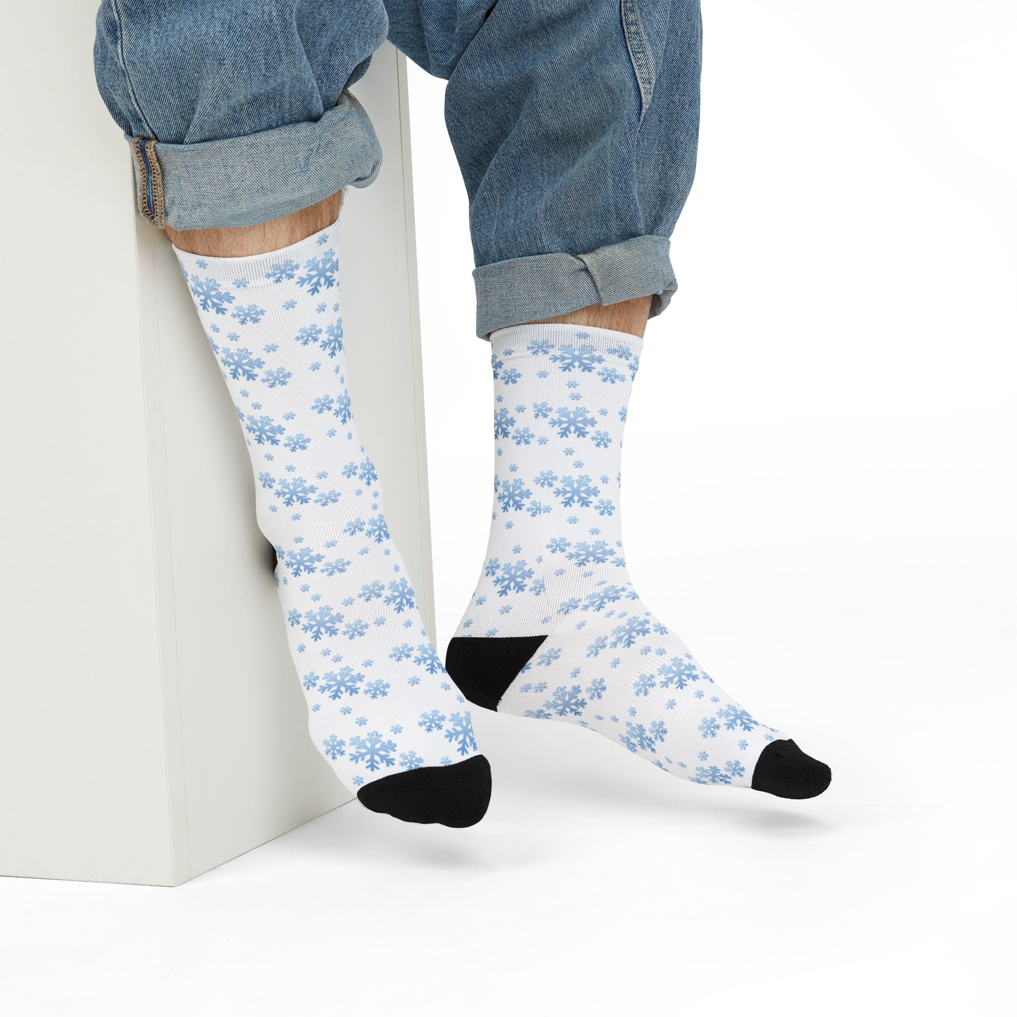 Snowflake Sublimation Crew Socks