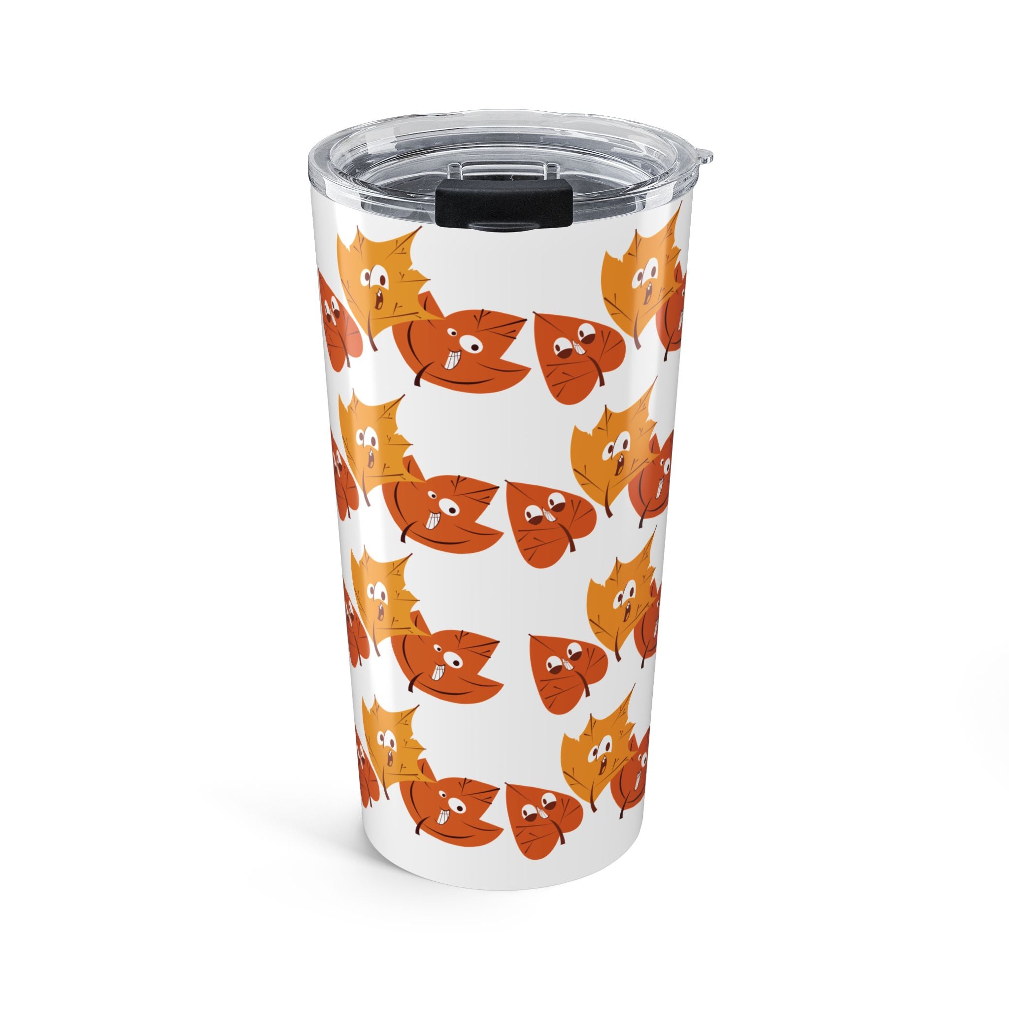 Smiley Autumn Leaves Tumbler