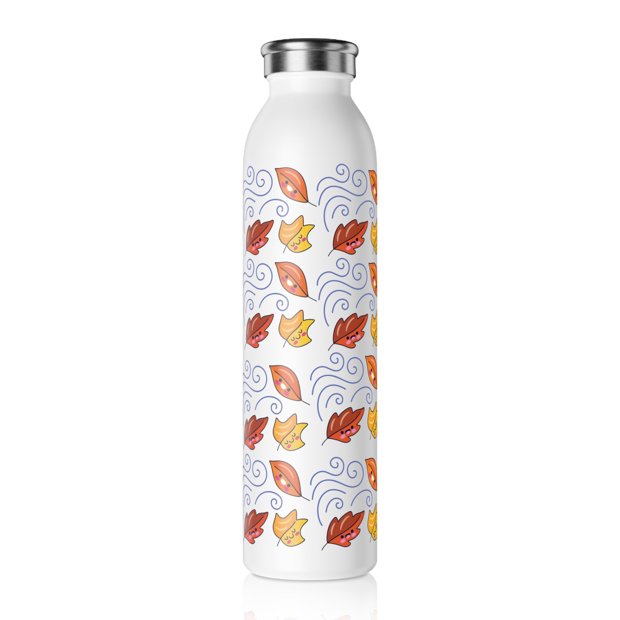 Leaves and Wind Slim Water Bottle