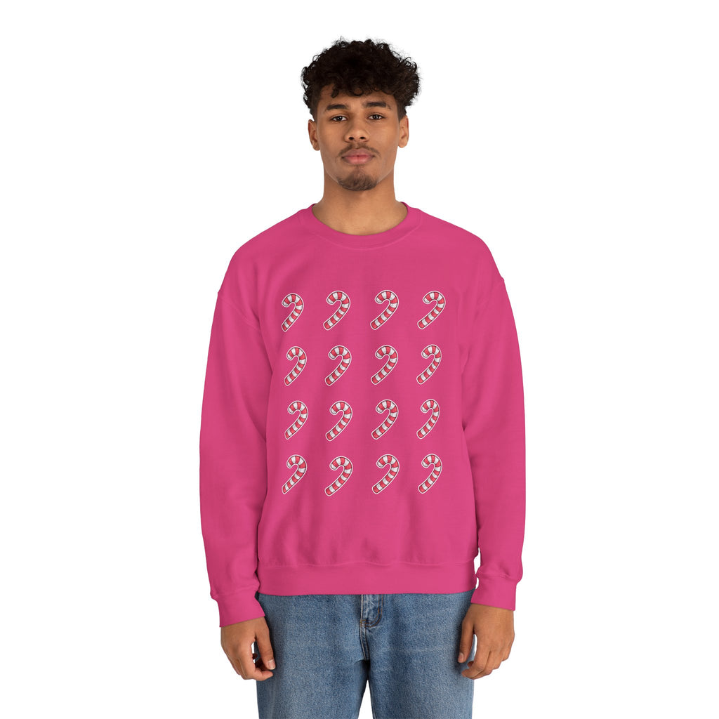 Candy Cane Pattern Crewneck Sweatshirt