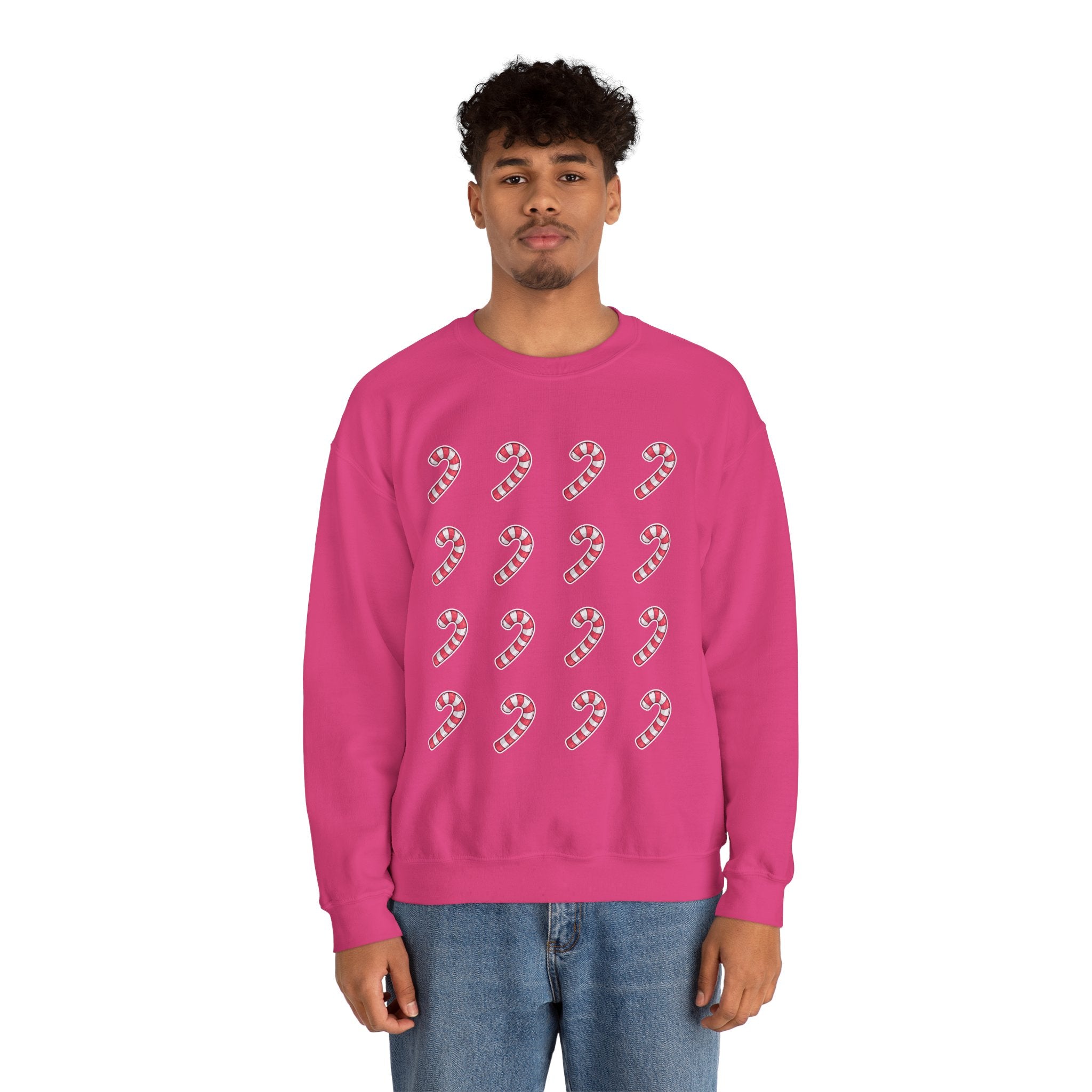 Candy Cane Pattern Crewneck Sweatshirt