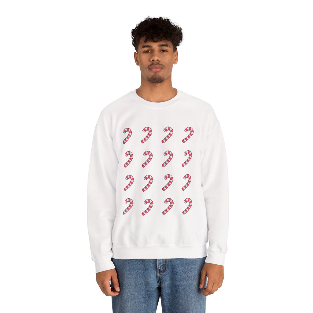 Candy Cane Pattern Crewneck Sweatshirt