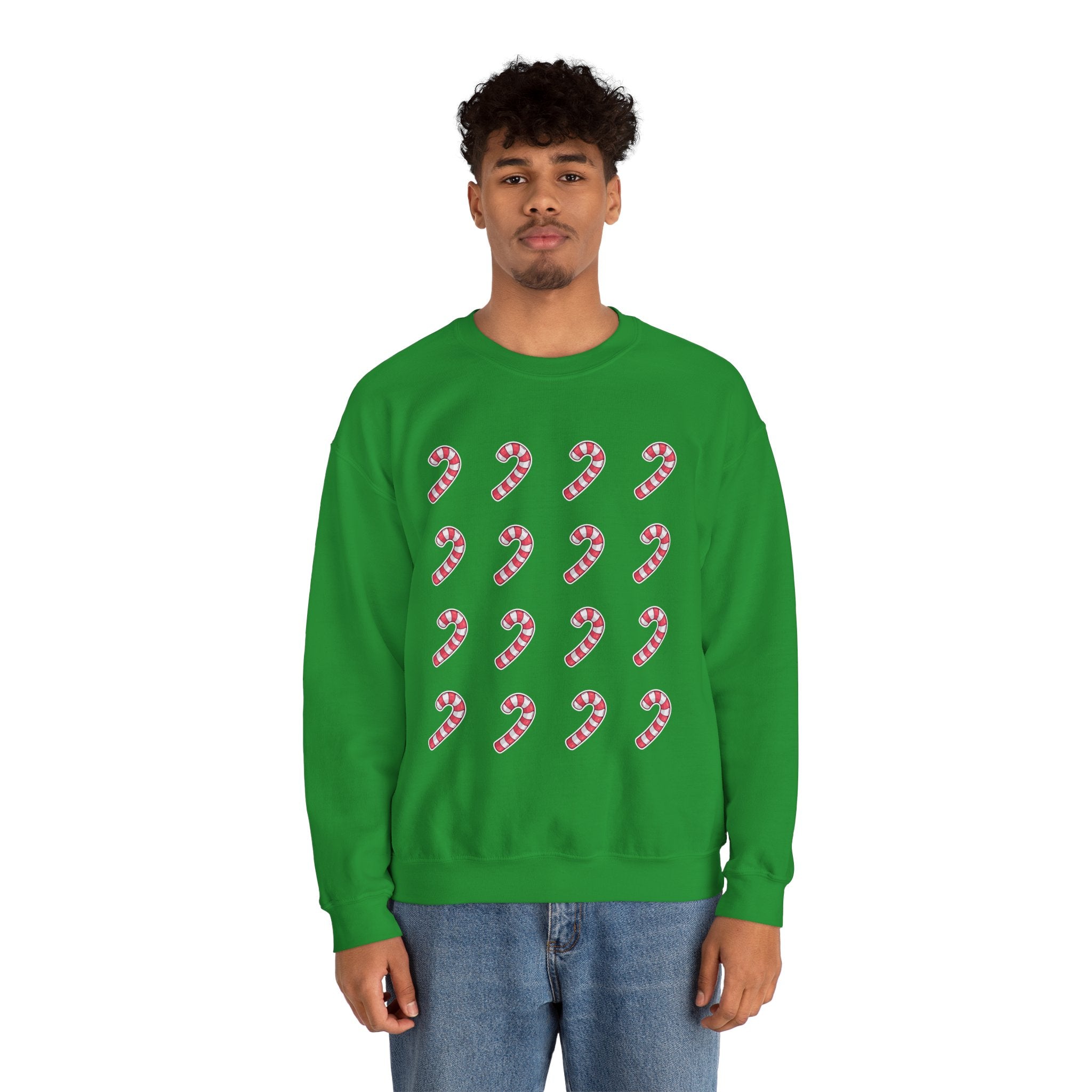 Candy Cane Pattern Crewneck Sweatshirt