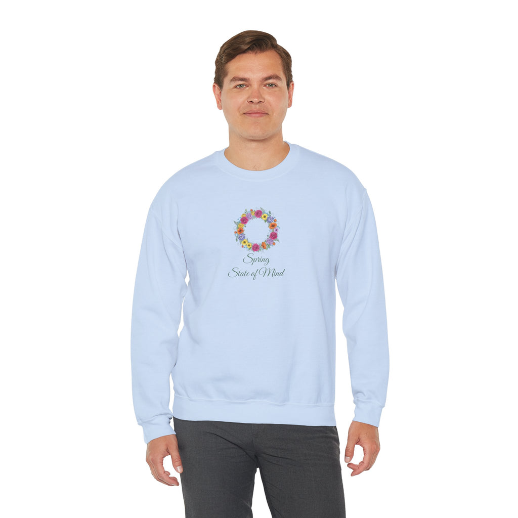 “Spring State of Mind” Sweatshirt — Floral Wreath Crewneck
