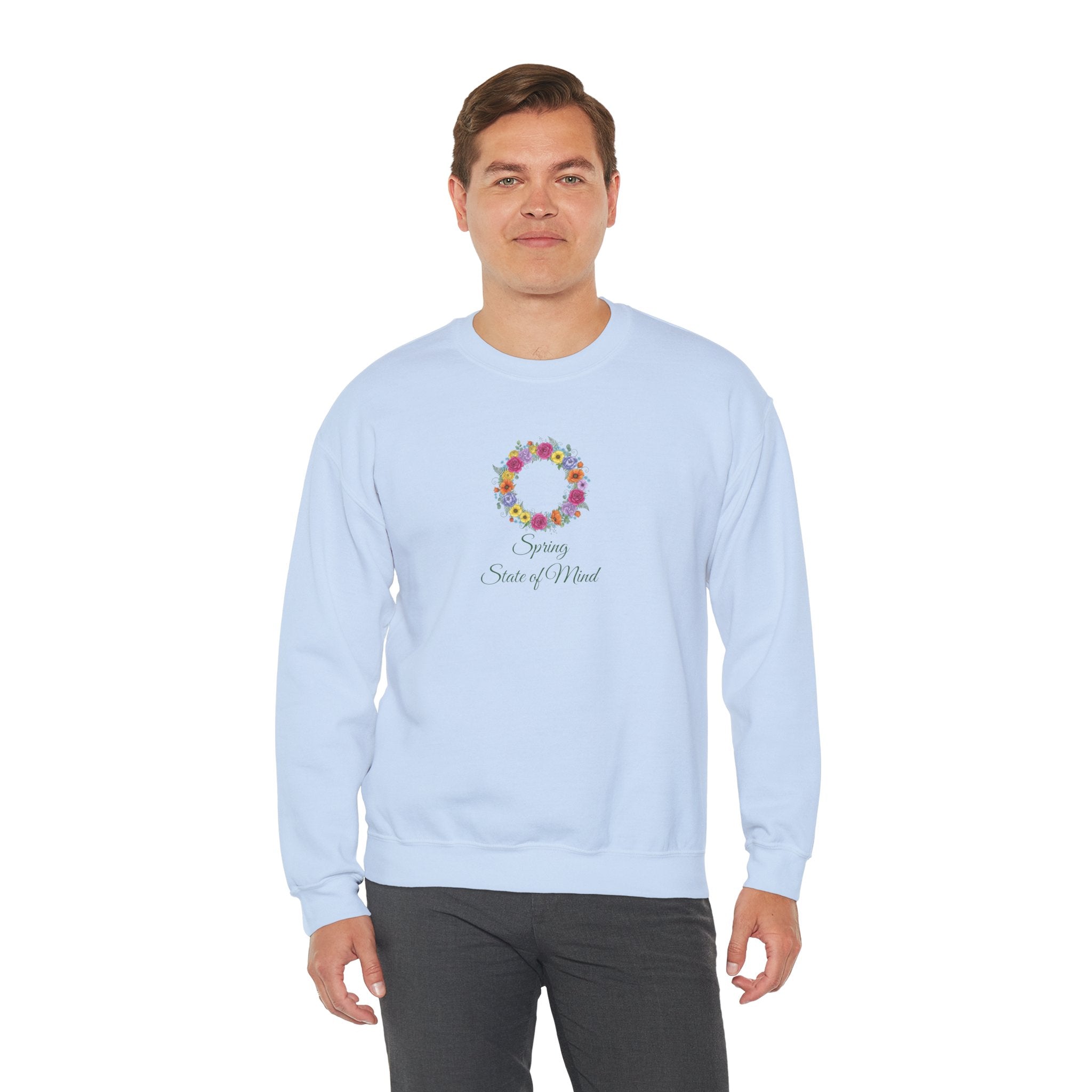 “Spring State of Mind” Sweatshirt — Floral Wreath Crewneck