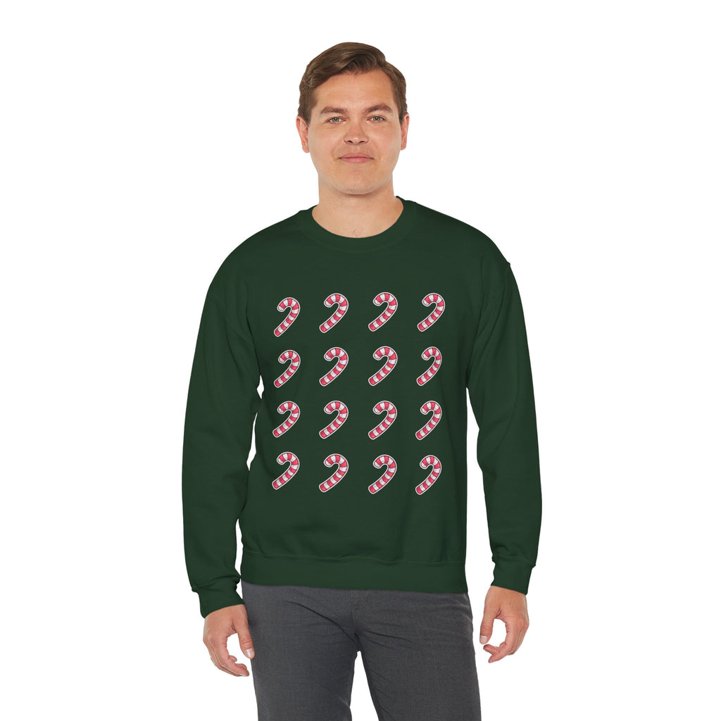 Candy Cane Pattern Crewneck Sweatshirt