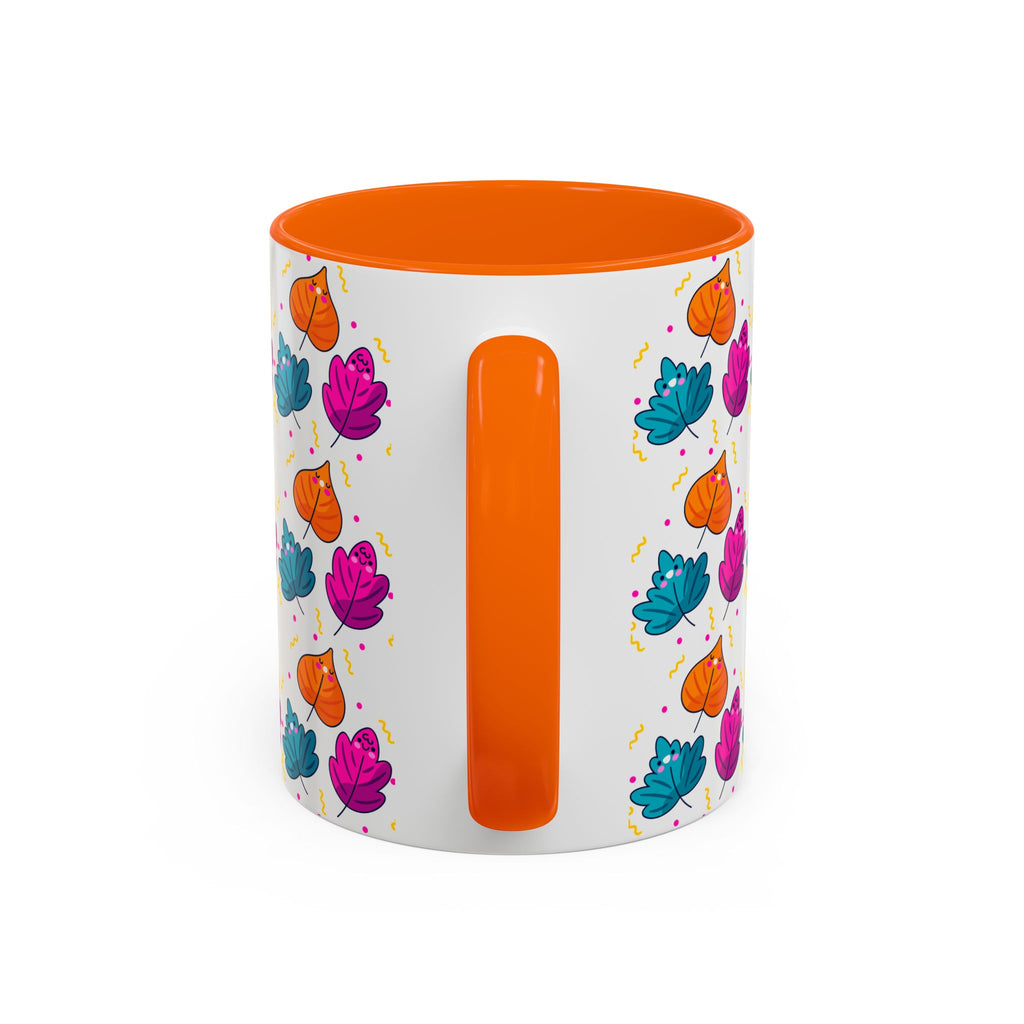 Bright Vibrant Leaves Accent Coffee Mug (11, 15 oz)