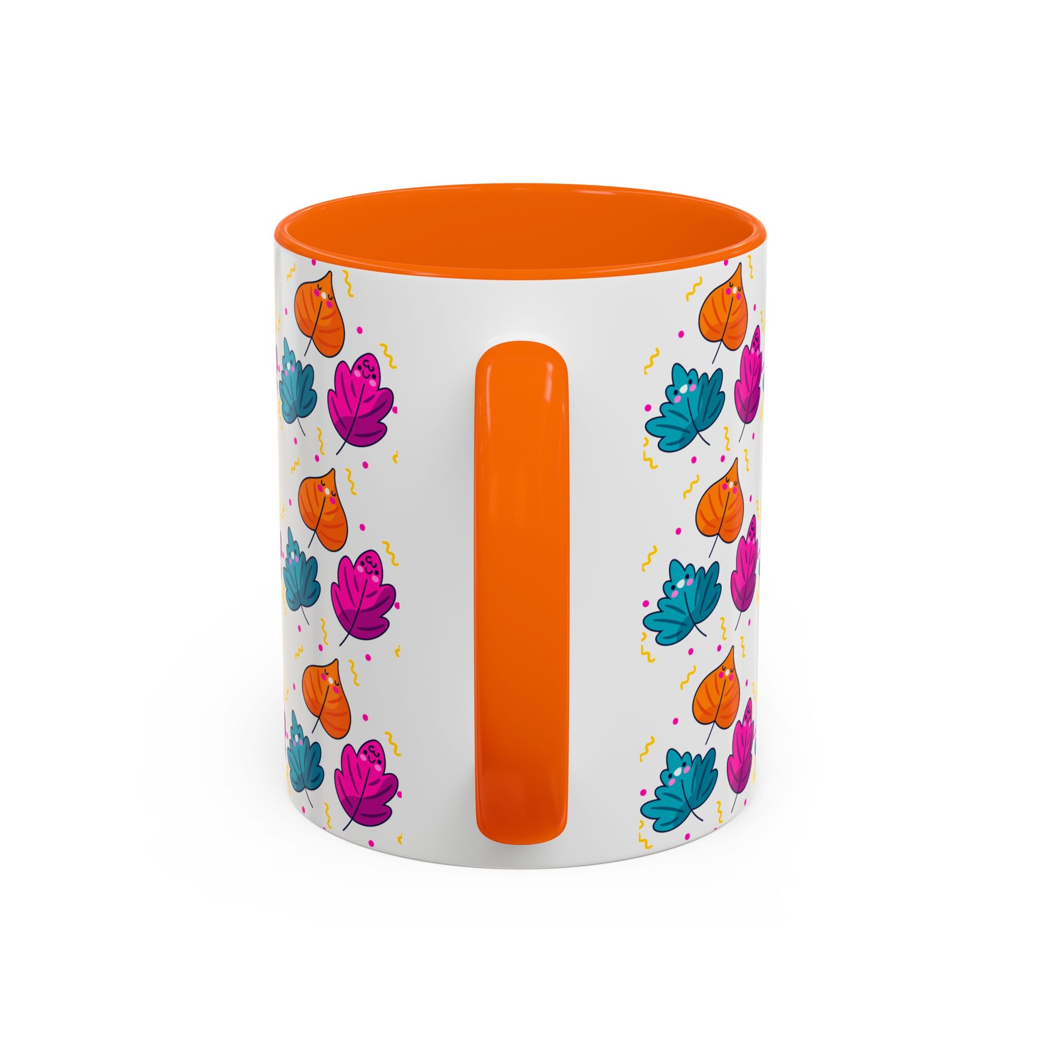 Bright Vibrant Leaves Accent Coffee Mug (11, 15 oz)