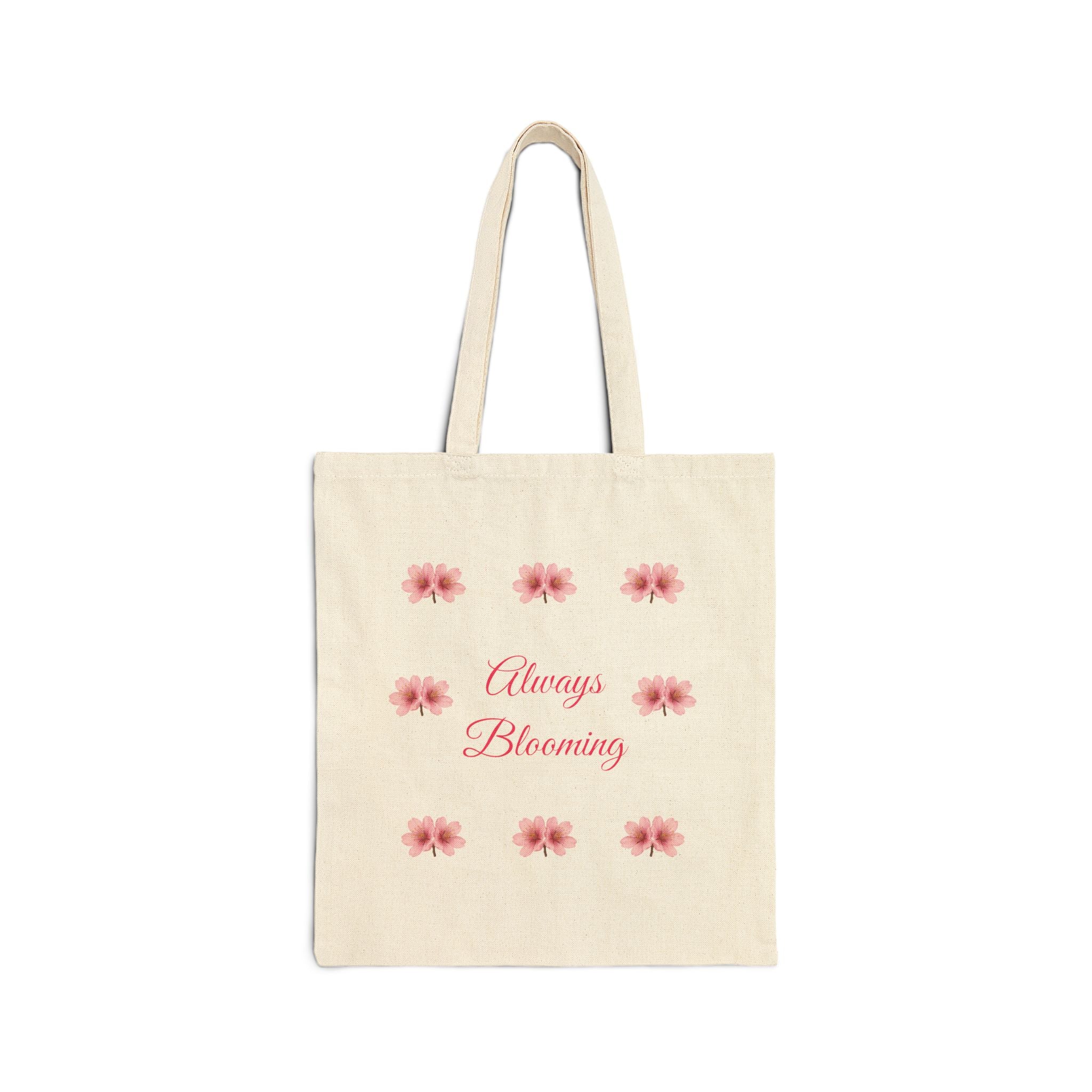 Always Blooming Floral Canvas Tote - Cute Tote Bag