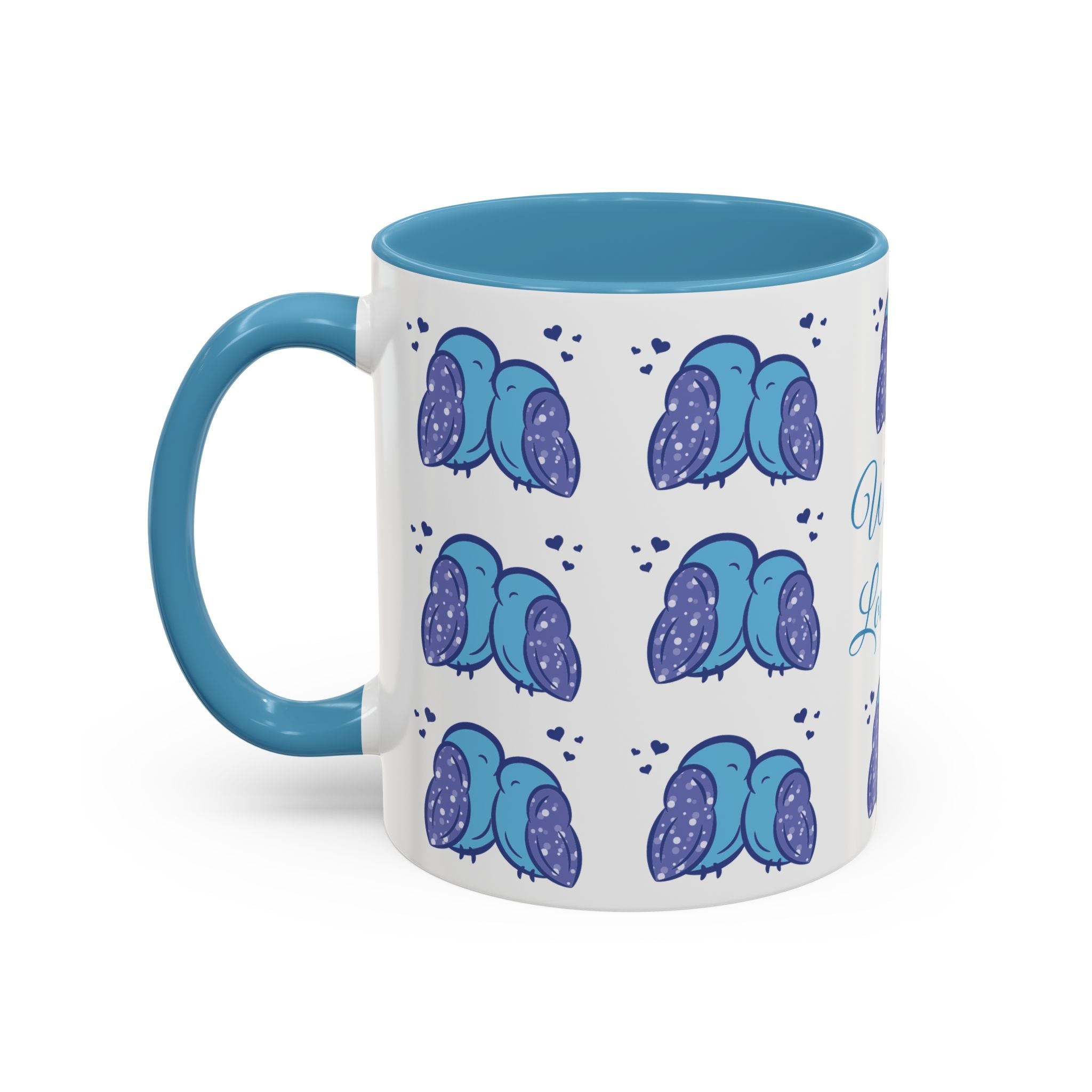 "We Are Lovebirds" Coffee Mug —  Romantic Valentine's Cup - Blue Version (11/15oz)