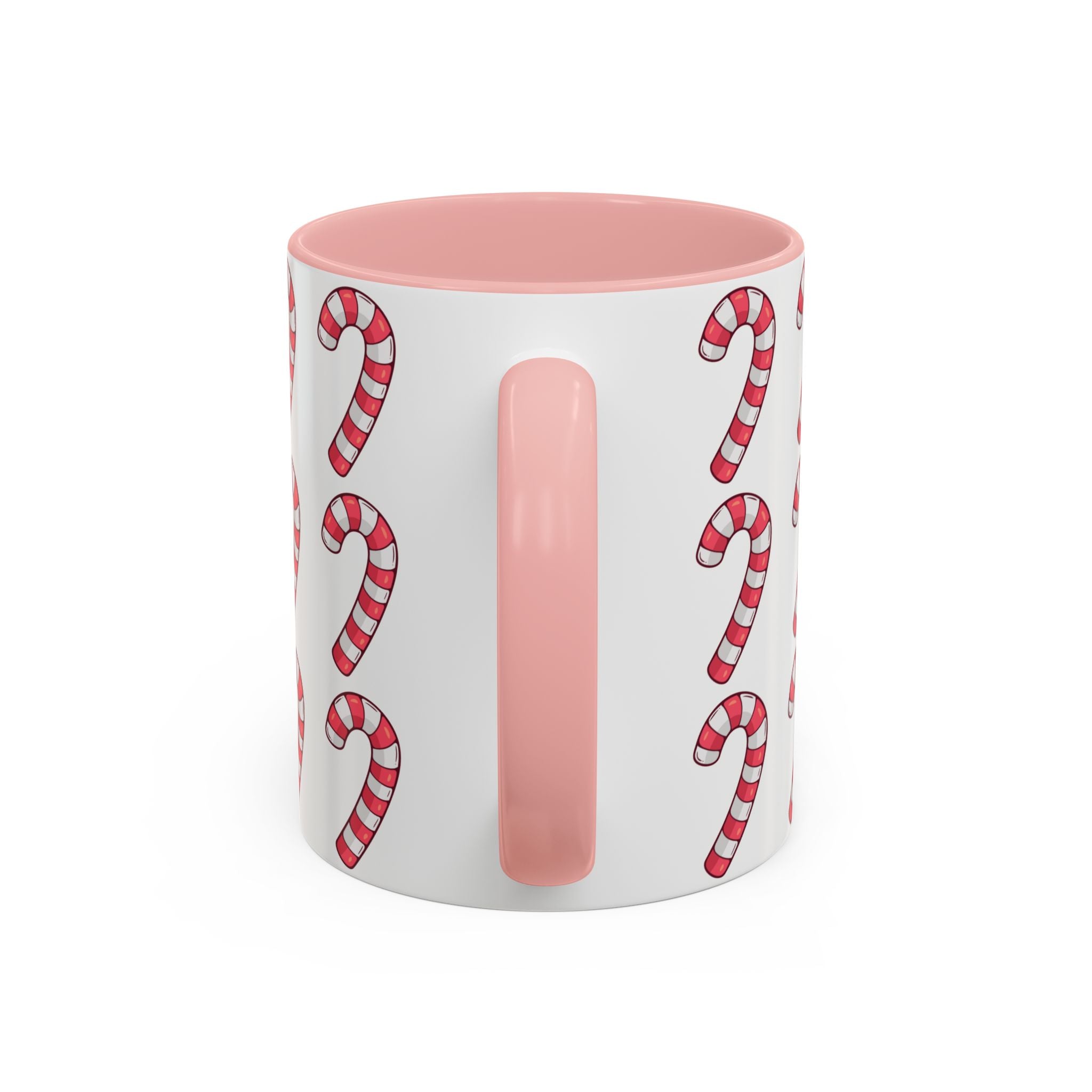 Candy Cane Pattern Accent Coffee Mug (11/15oz)