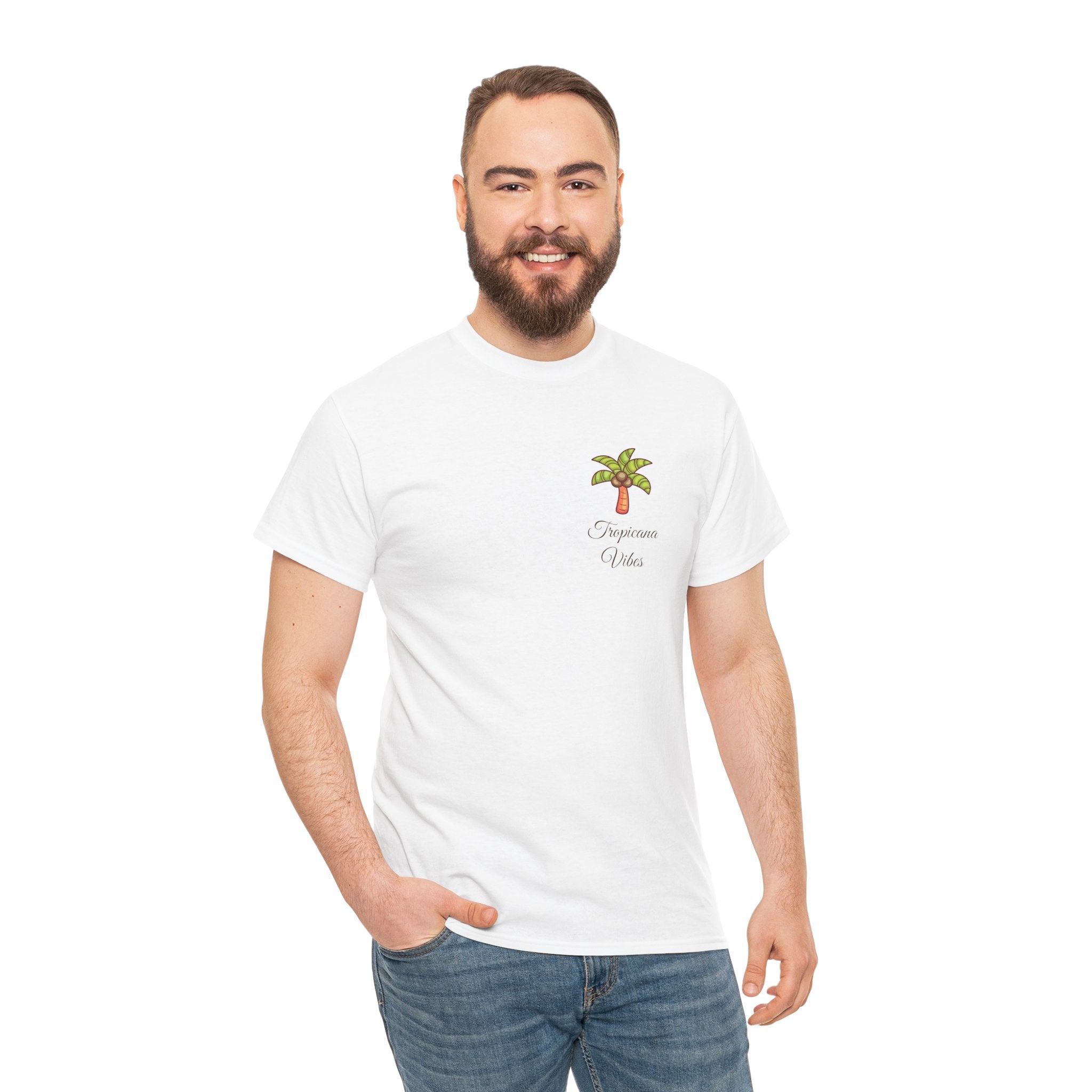 Tropicana Vibes T-Shirt — Tropical Palm Beach Graphic Tee