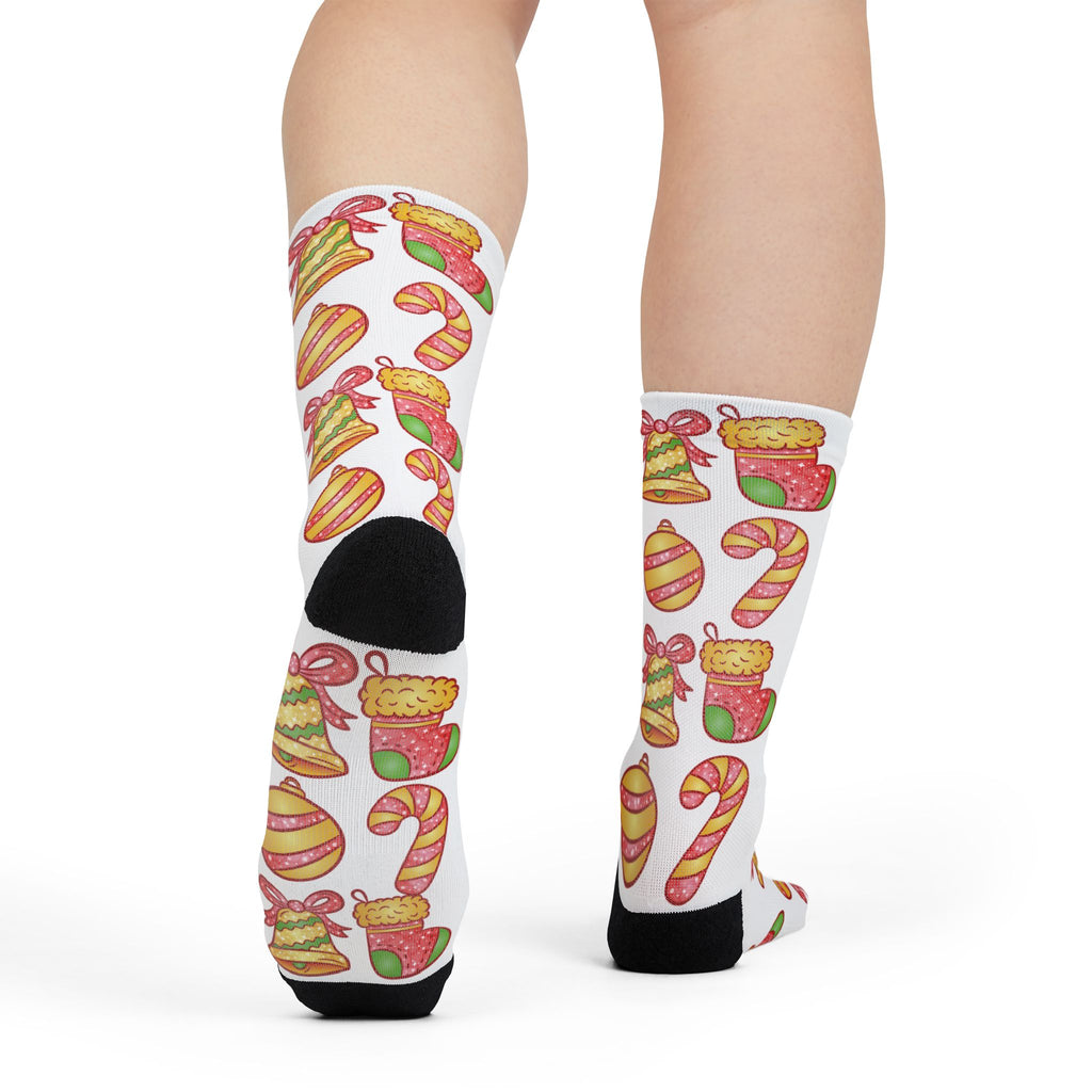Christmas Pattern Sublimation Crew Socks