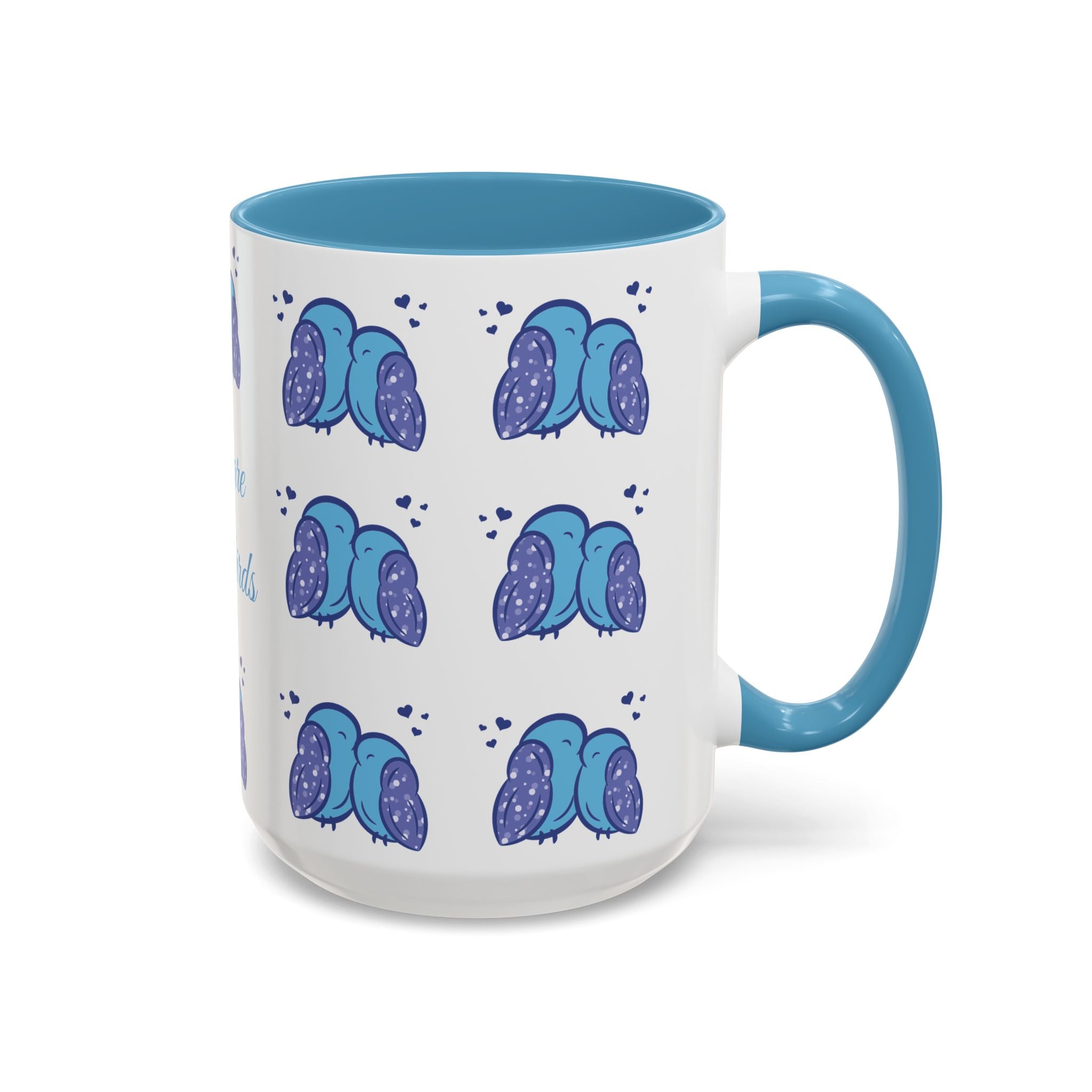 "We Are Lovebirds" Coffee Mug —  Romantic Valentine's Cup - Blue Version (11/15oz)