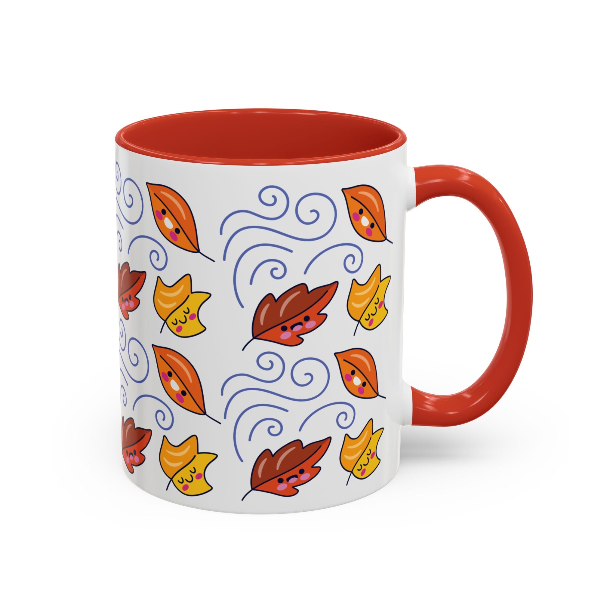 Leaves and Wind Accent Coffee Mug (11, 15oz)