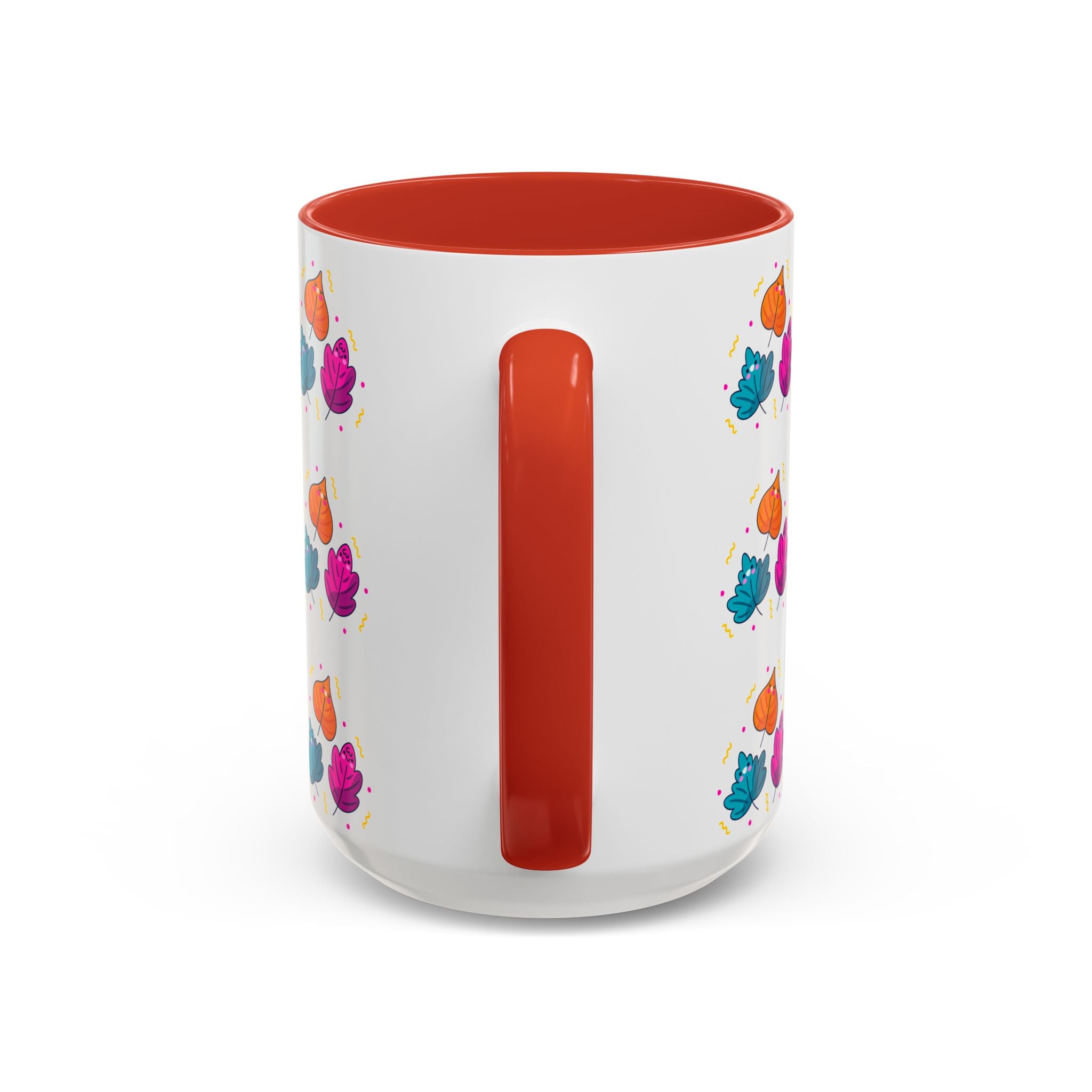 Bright Vibrant Leaves Accent Coffee Mug (11, 15 oz)