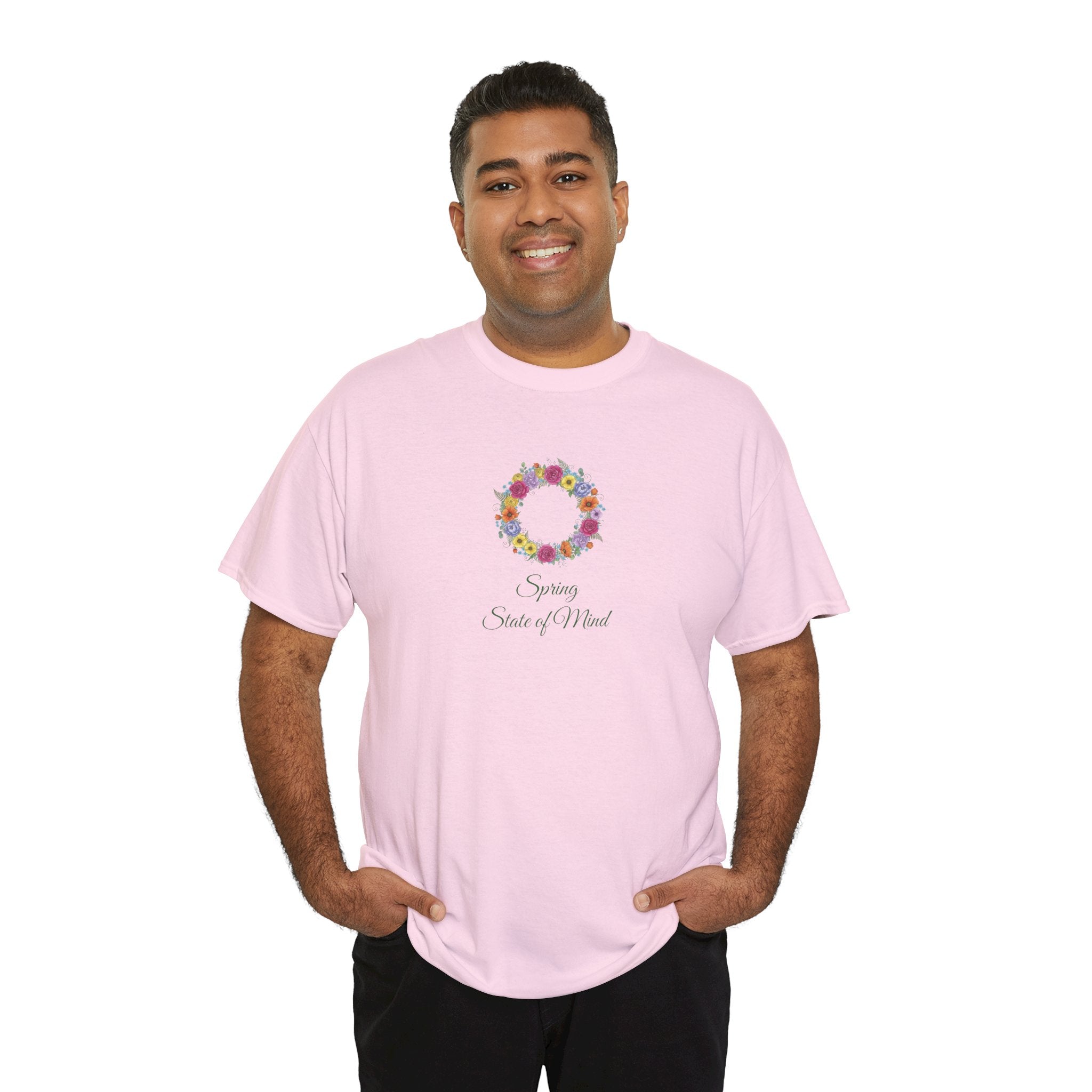 ''Spring State of Mind'' T-Shirt - Floral Wreath Spring Tee