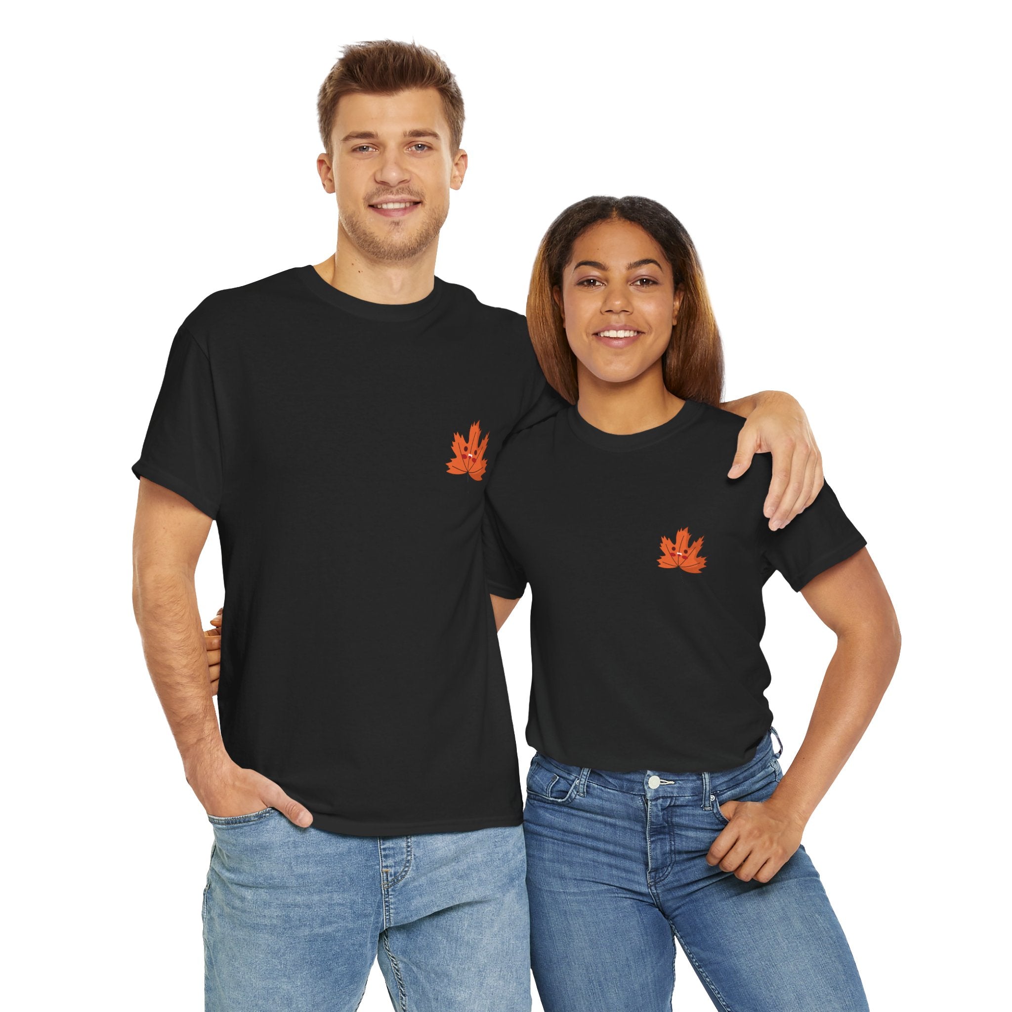 Cute Autumn Leaf Unisex Heavy Cotton Tee