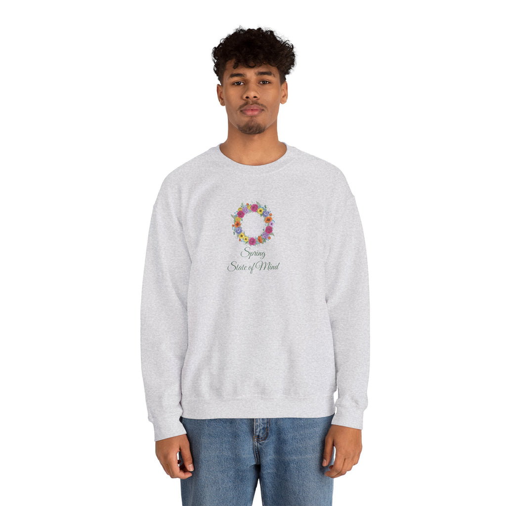 “Spring State of Mind” Sweatshirt — Floral Wreath Crewneck