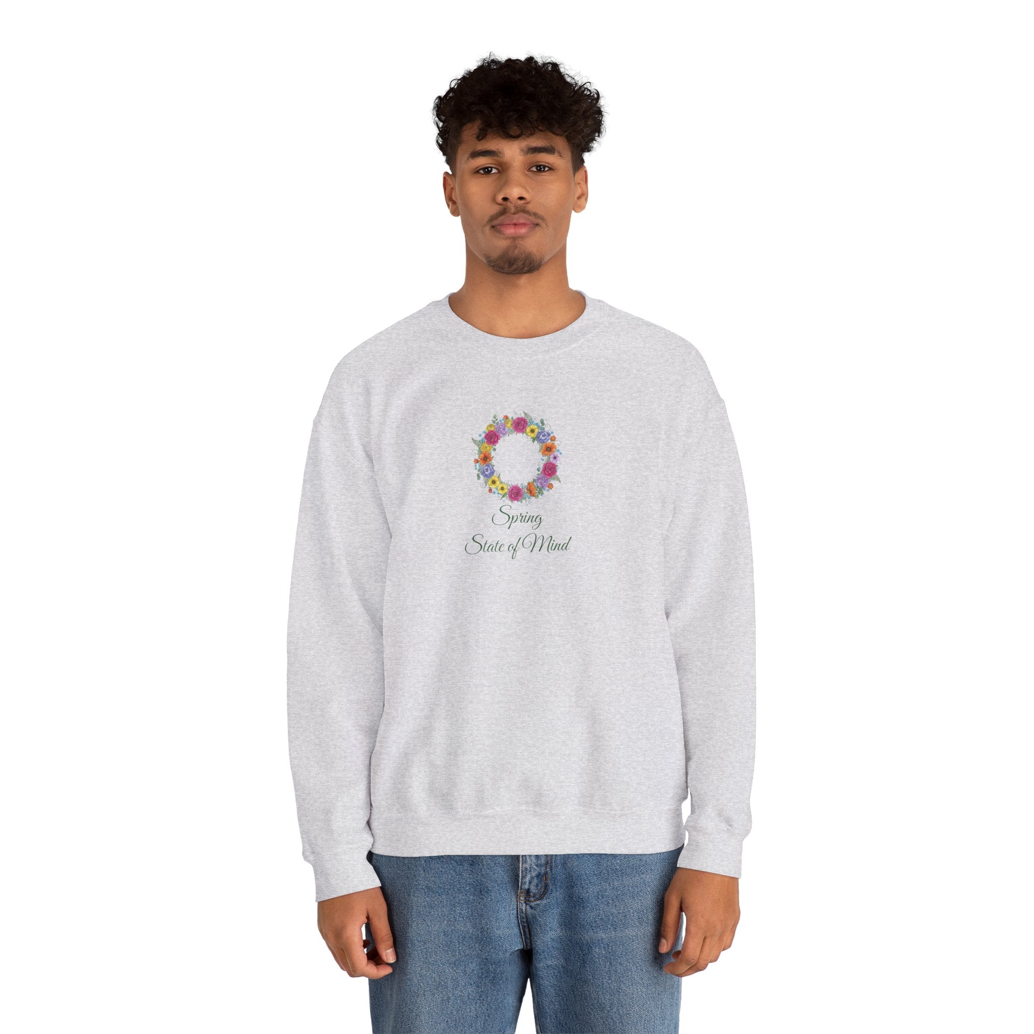 “Spring State of Mind” Sweatshirt — Floral Wreath Crewneck