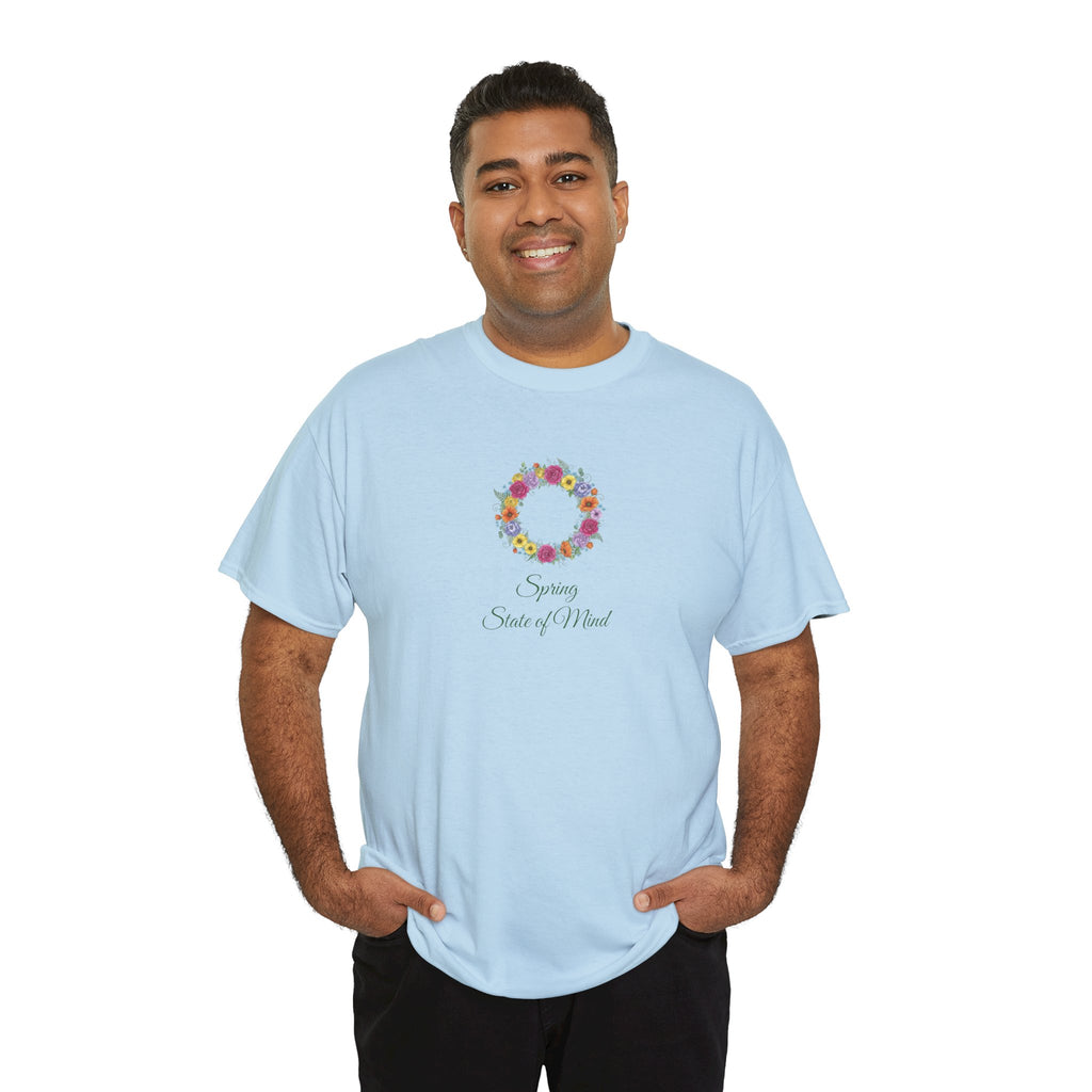 ''Spring State of Mind'' T-Shirt - Floral Wreath Spring Tee