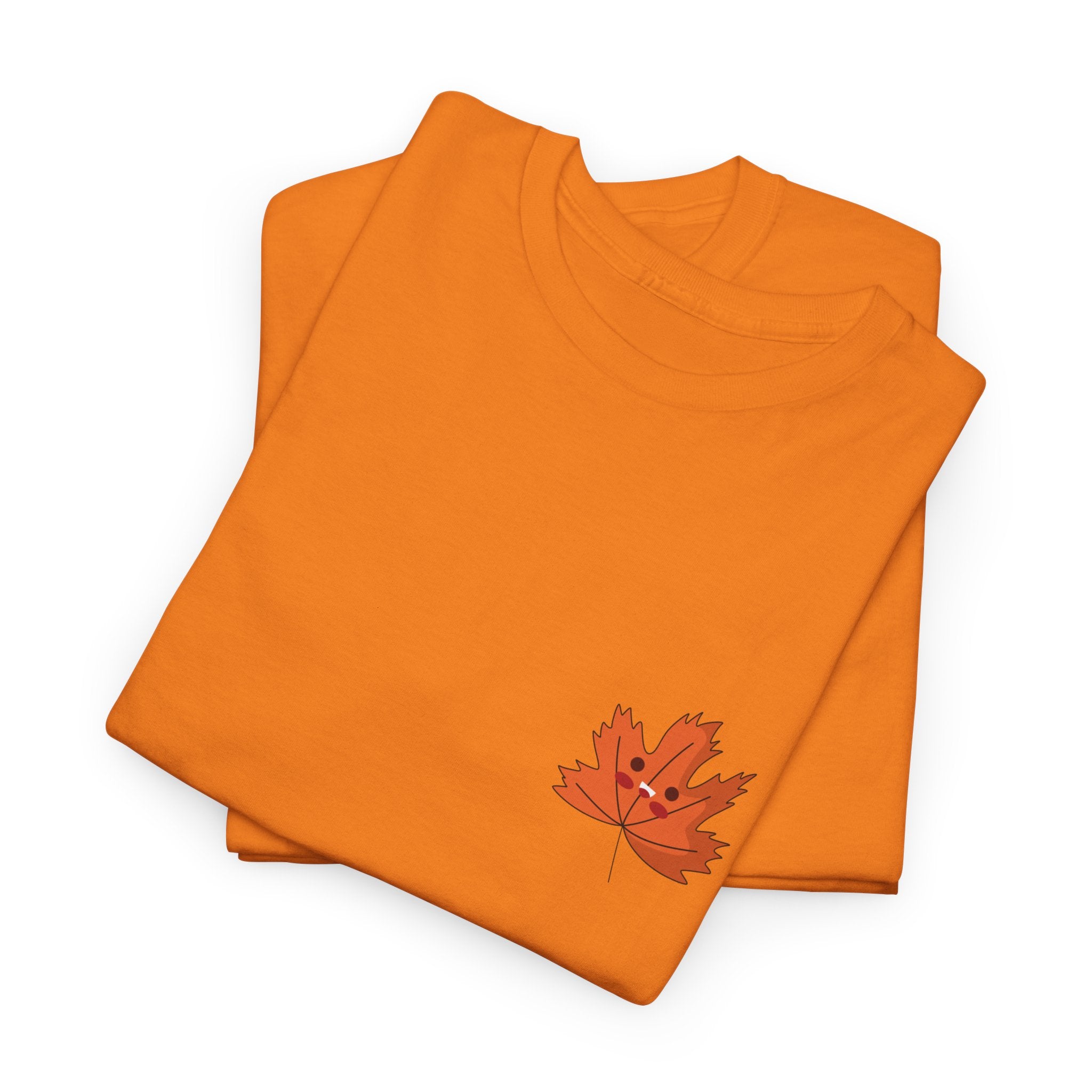 Cute Autumn Leaf Unisex Heavy Cotton Tee