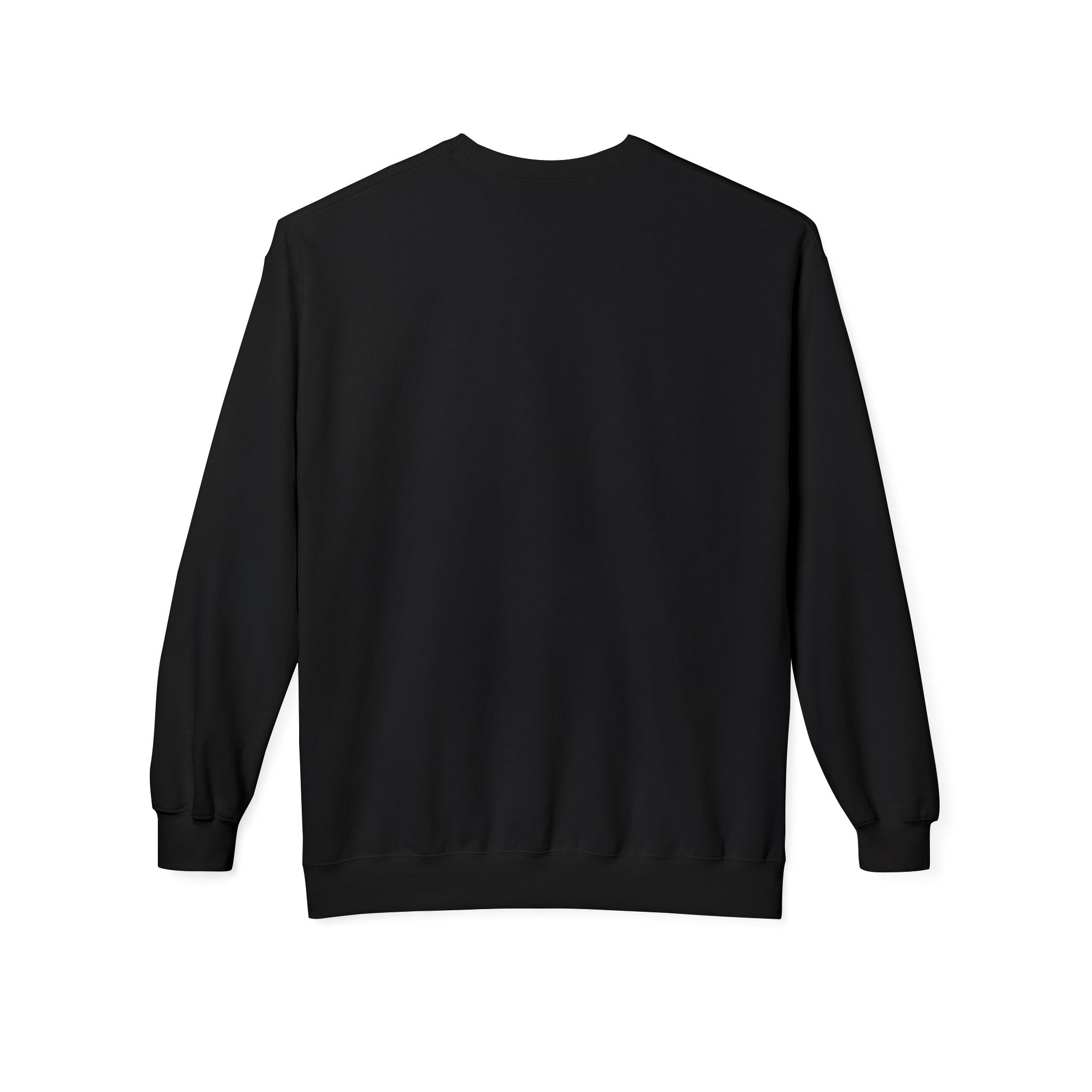 Trick or Treat Unisex Midweight Softstyle Fleece Crewneck Sweatshirt White & Black (Purple Letters)
