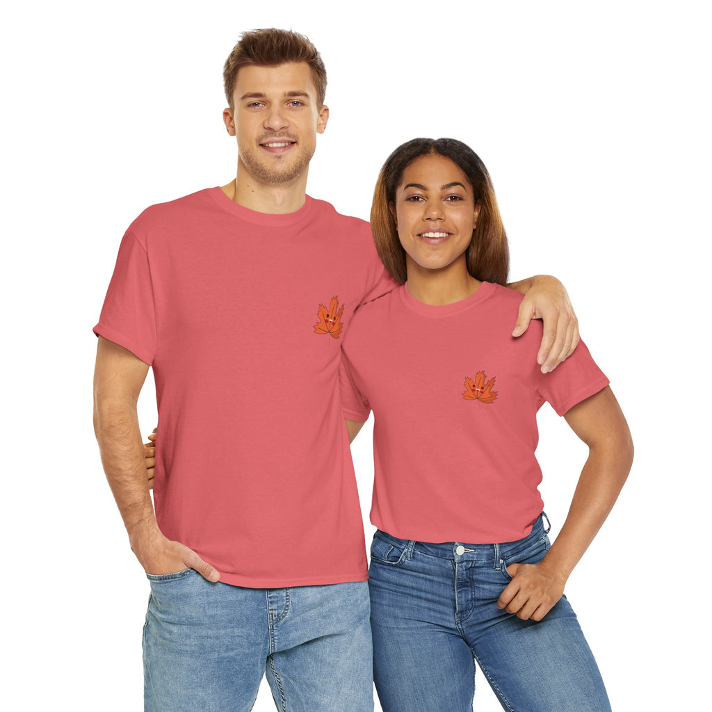 Cute Autumn Leaf Unisex Heavy Cotton Tee