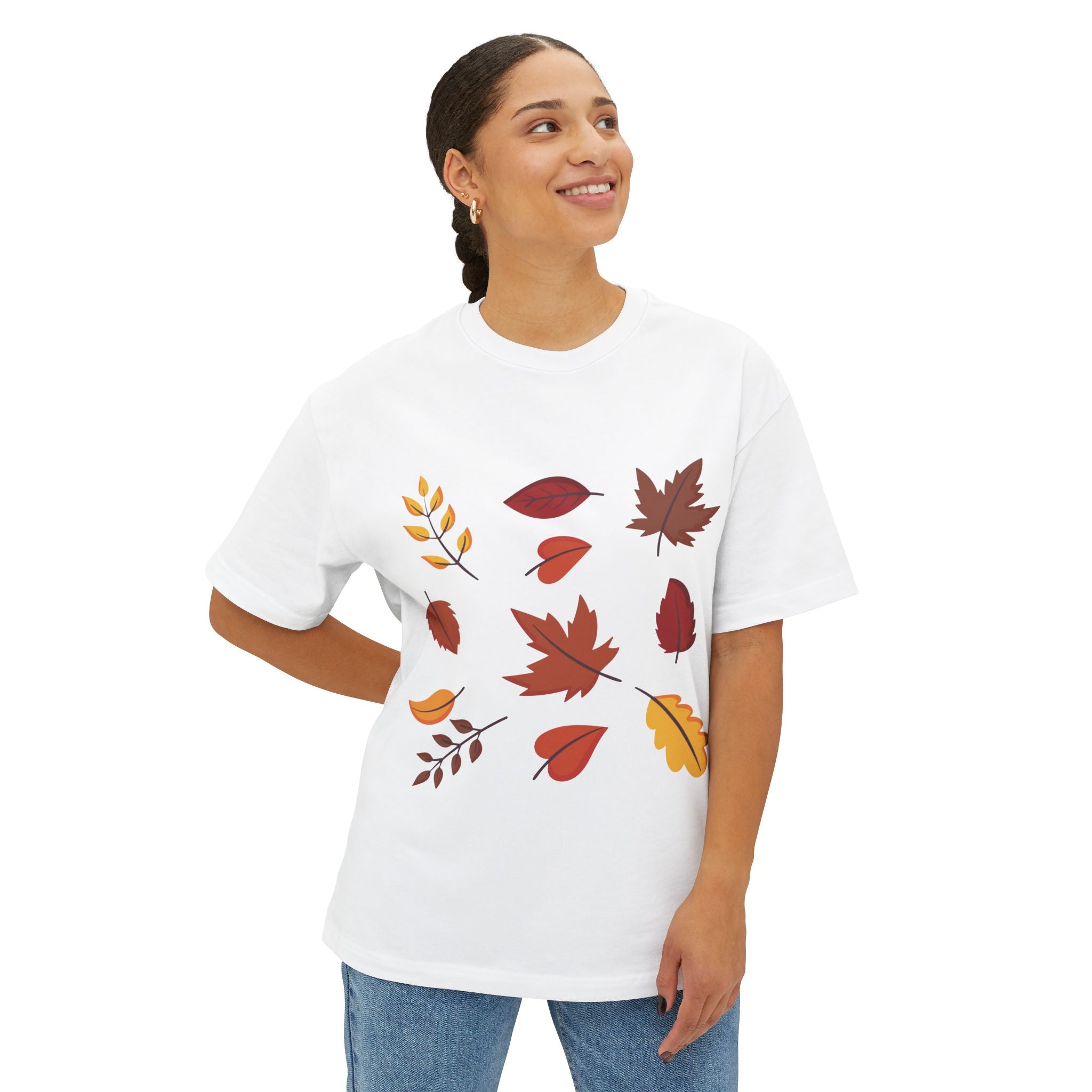 Autumn Leaves Unisex Oversized Boxy Tee