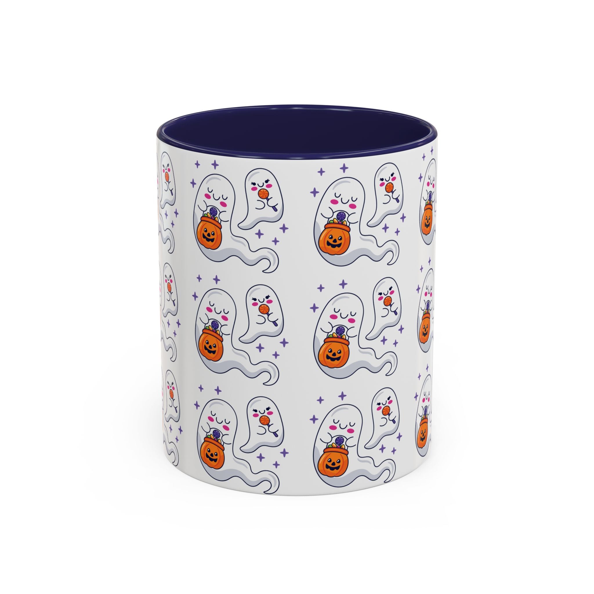 Halloween Ghosts Holding Treats Accent Coffee Mug (11, 15oz)
