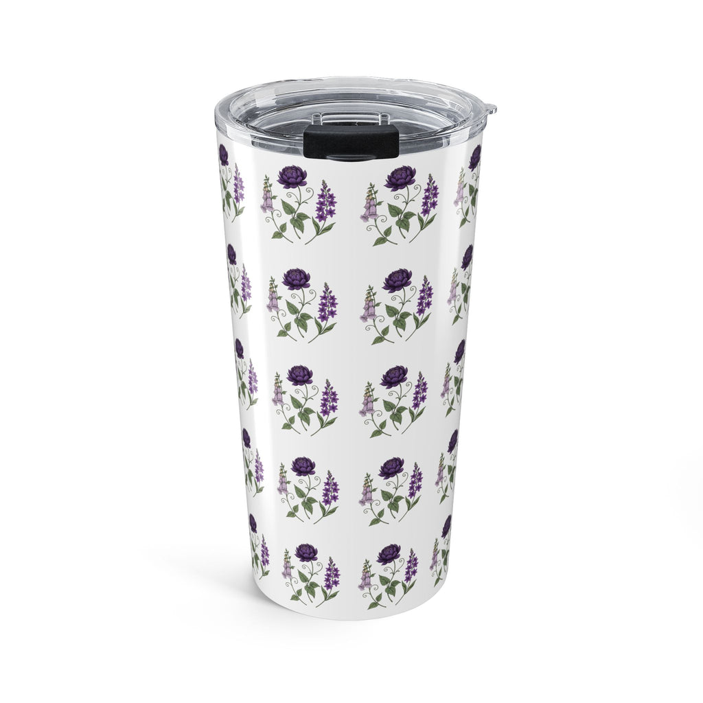 Purple Flowers Tumbler – Vintage Floral Stainless Travel Cup