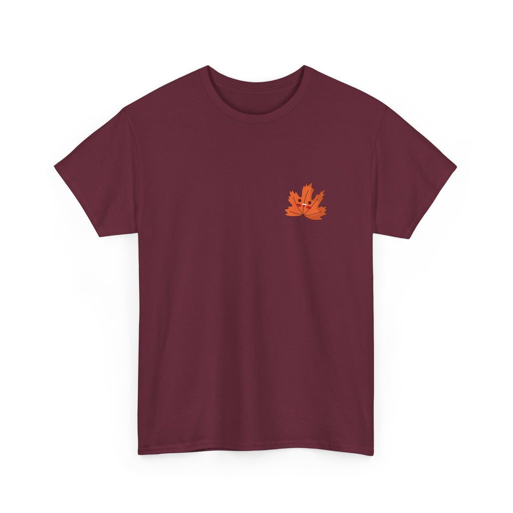 Cute Autumn Leaf Unisex Heavy Cotton Tee