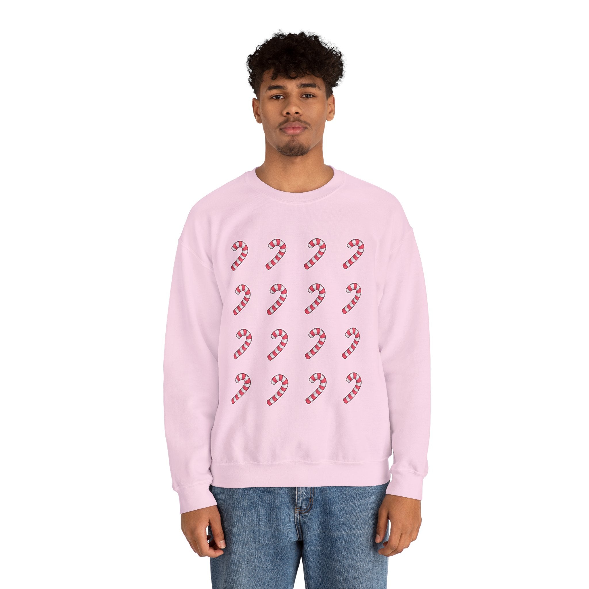 Candy Cane Pattern Crewneck Sweatshirt