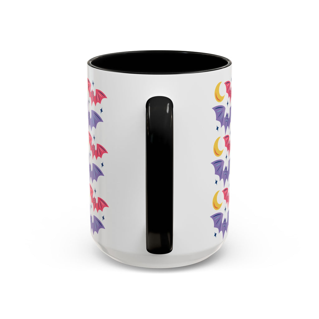 Cute Bats With Crescent Moon Accent Coffee Mug (11, 15oz)