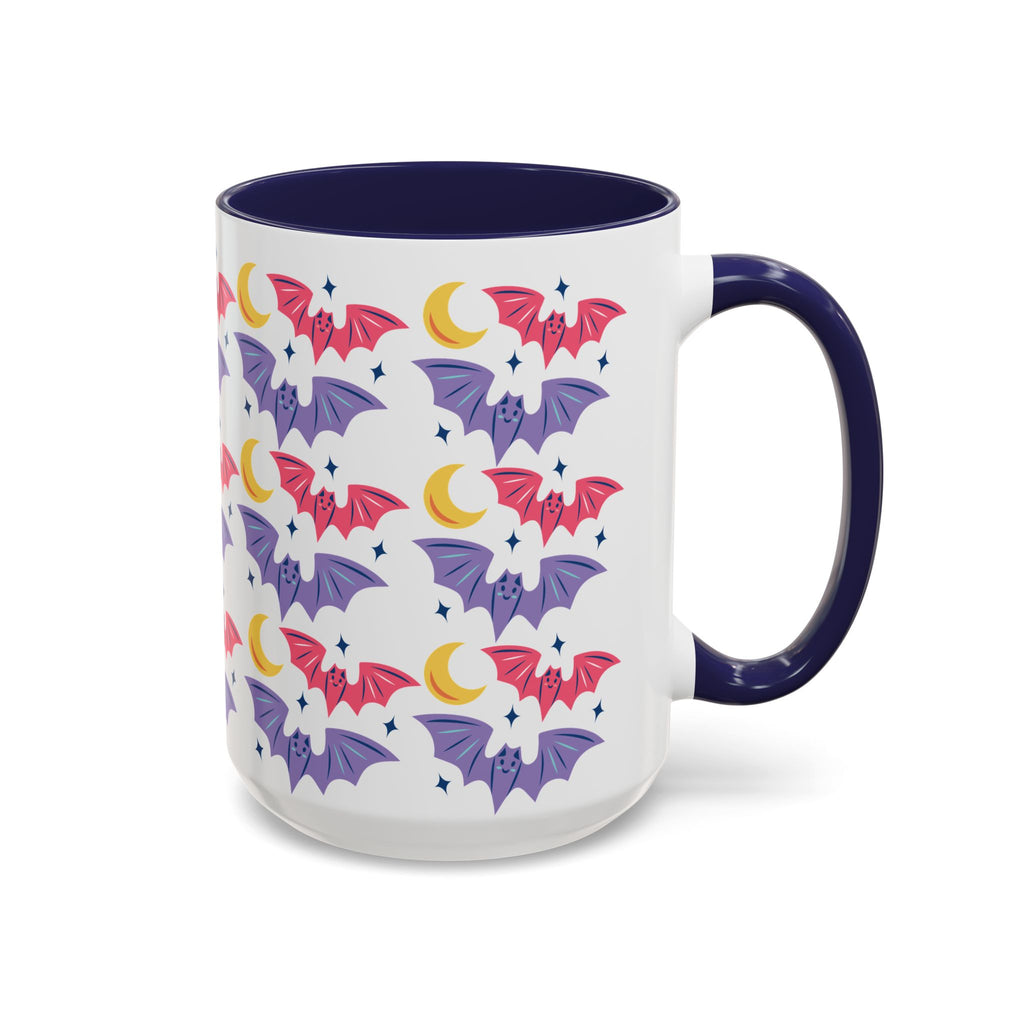 Cute Bats With Crescent Moon Accent Coffee Mug (11, 15oz)