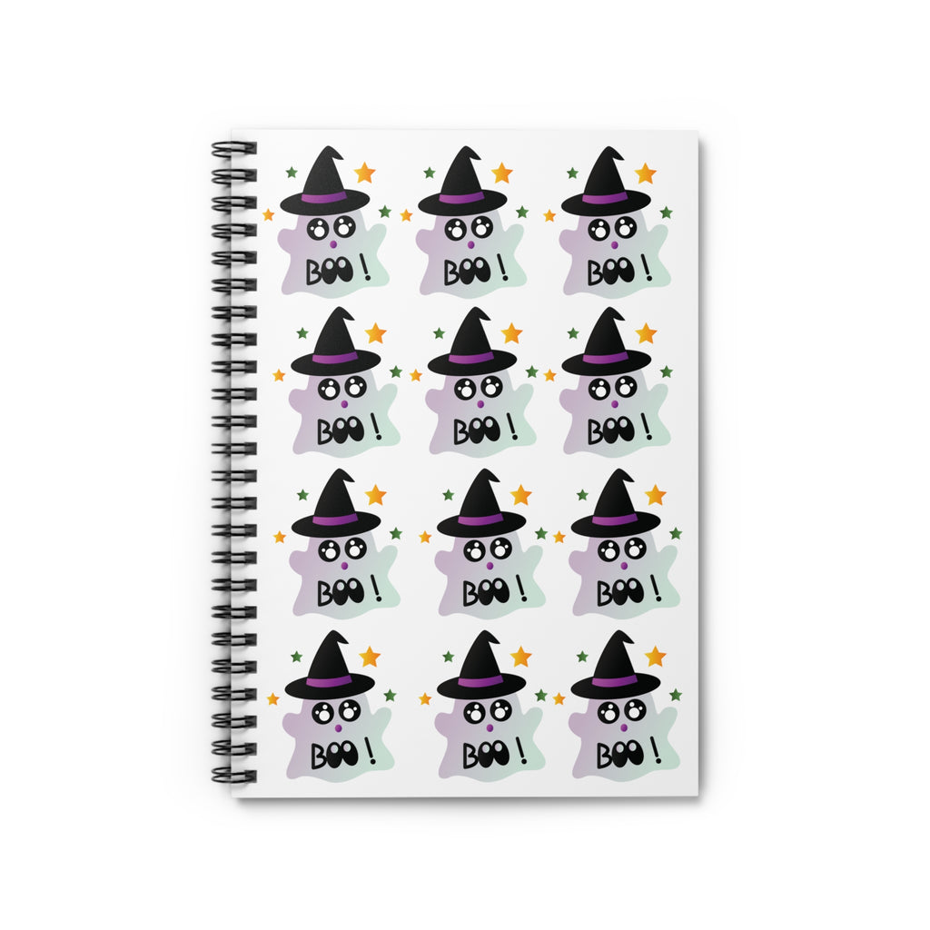 Little Ghost-Witch Spiral Notebook - Ruled Line