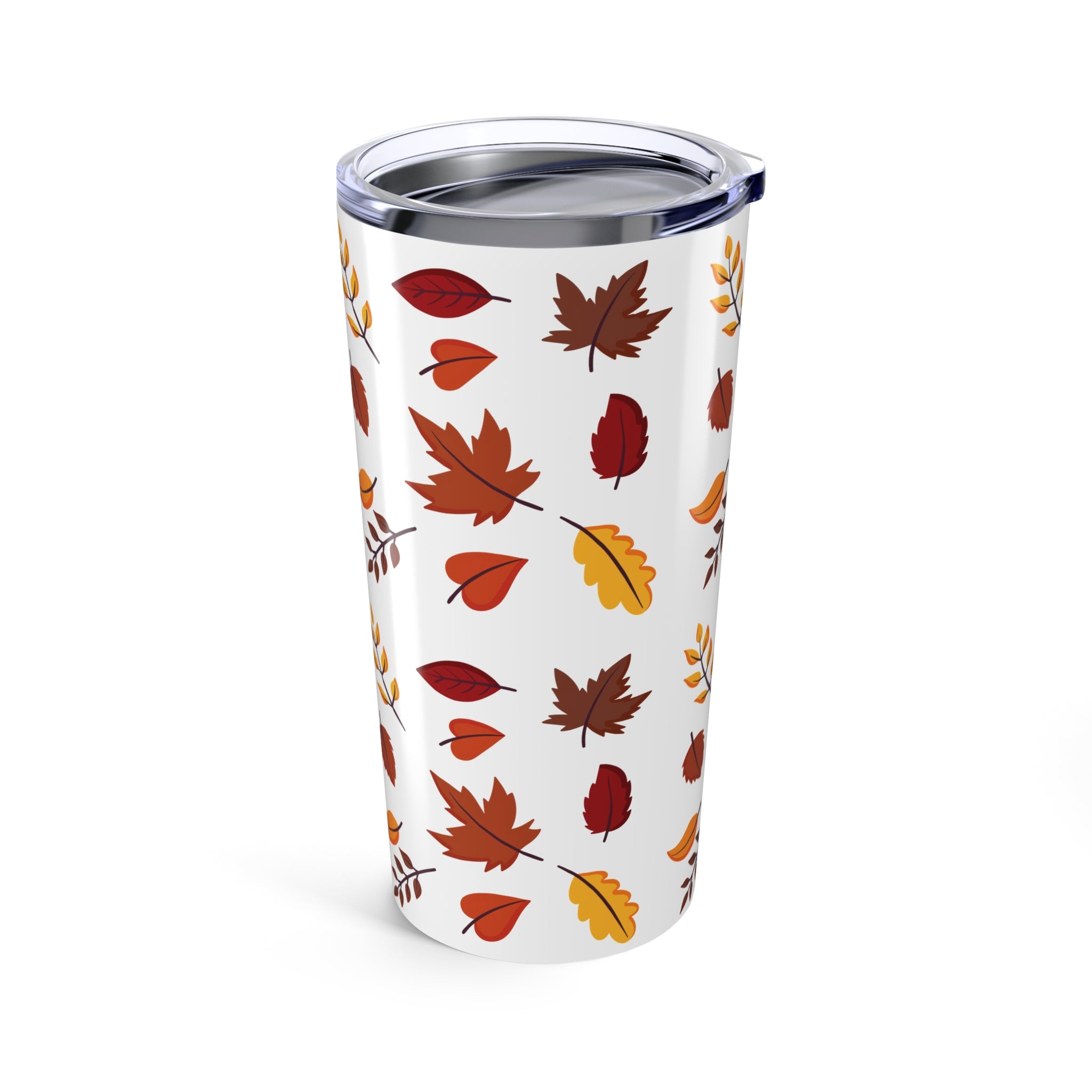 Autumn Leaves Tumbler White
