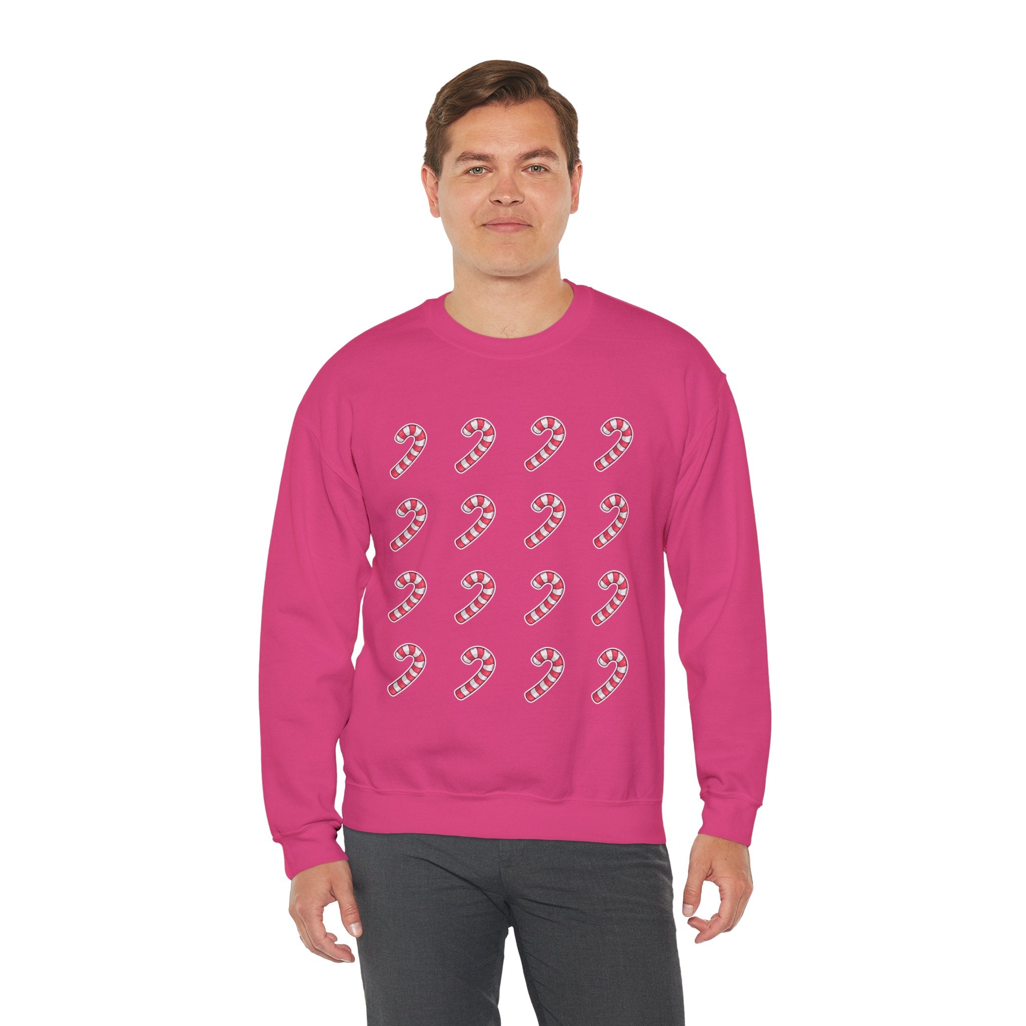 Candy Cane Pattern Crewneck Sweatshirt