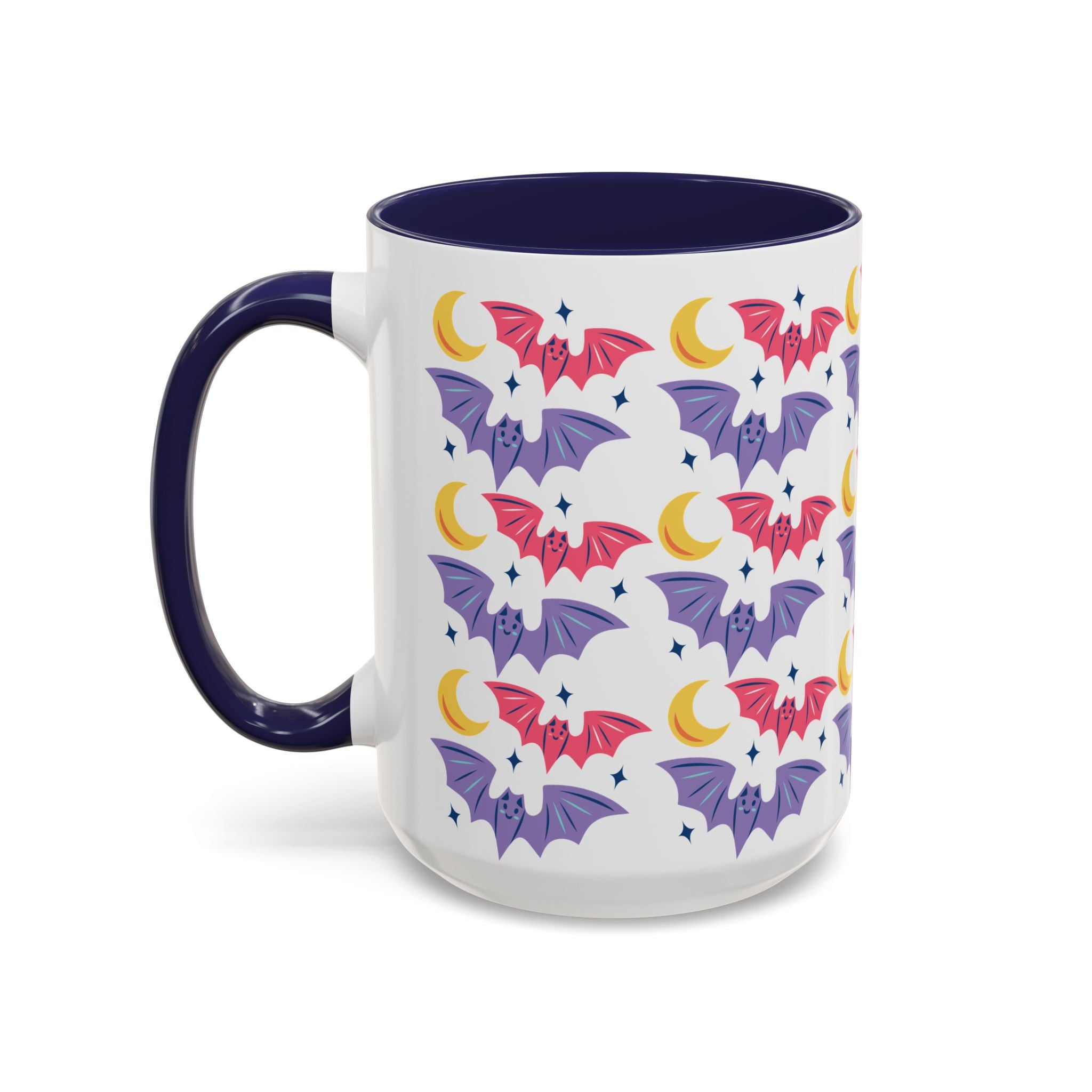 Cute Bats With Crescent Moon Accent Coffee Mug (11, 15oz)