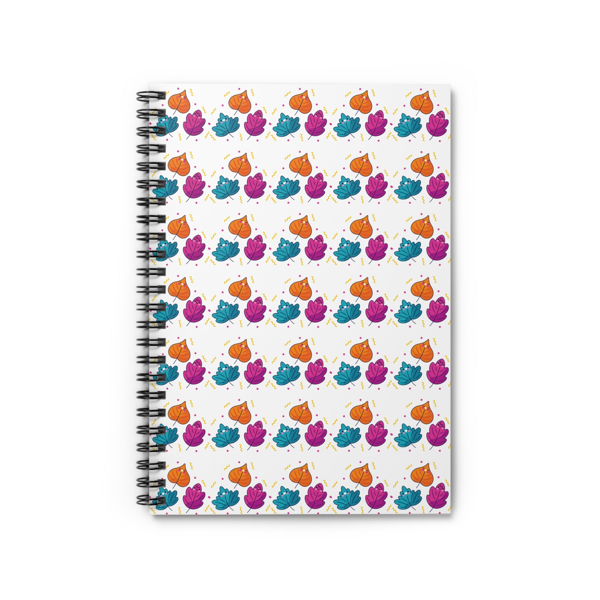 Bright Vibrant Leaves Spiral Notebook - Ruled Line