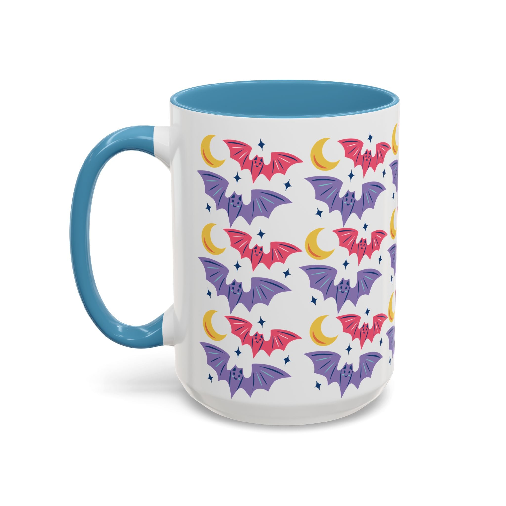 Cute Bats With Crescent Moon Accent Coffee Mug (11, 15oz)