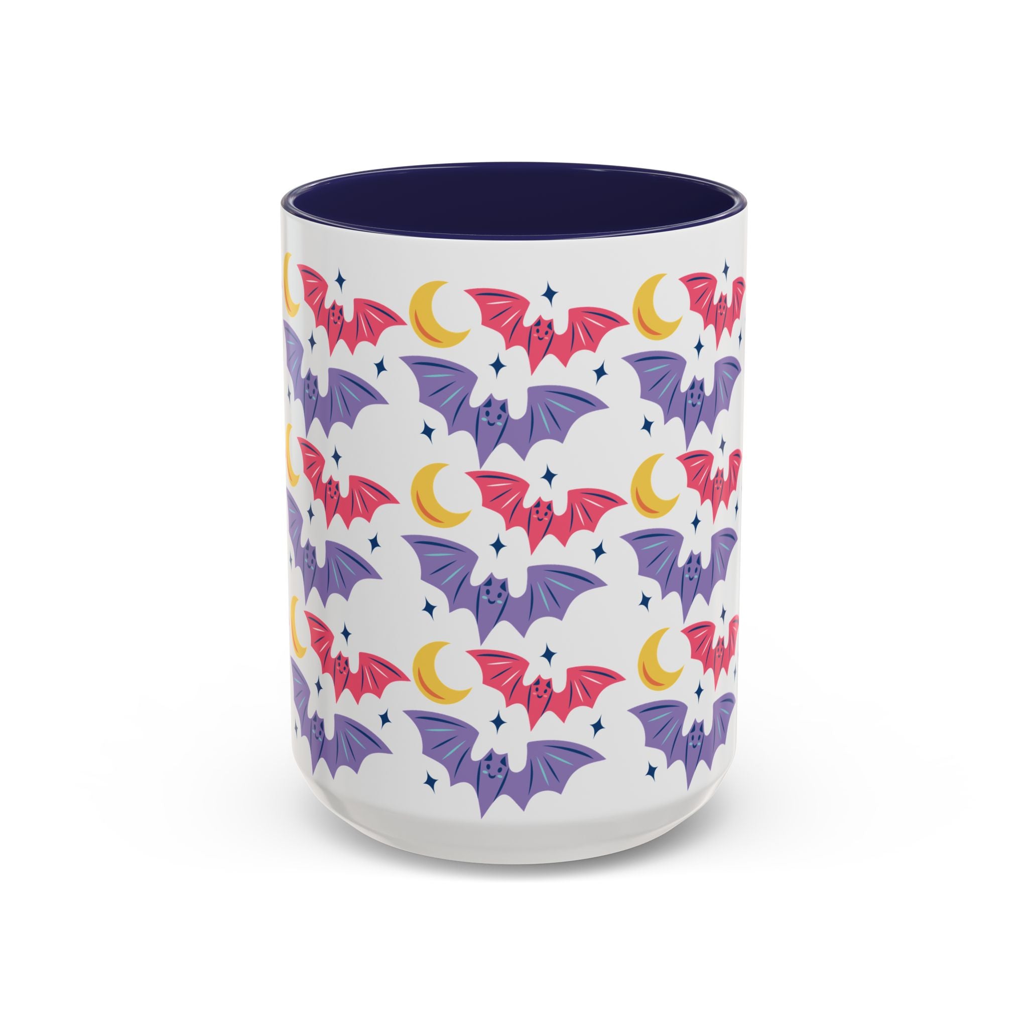 Cute Bats With Crescent Moon Accent Coffee Mug (11, 15oz)