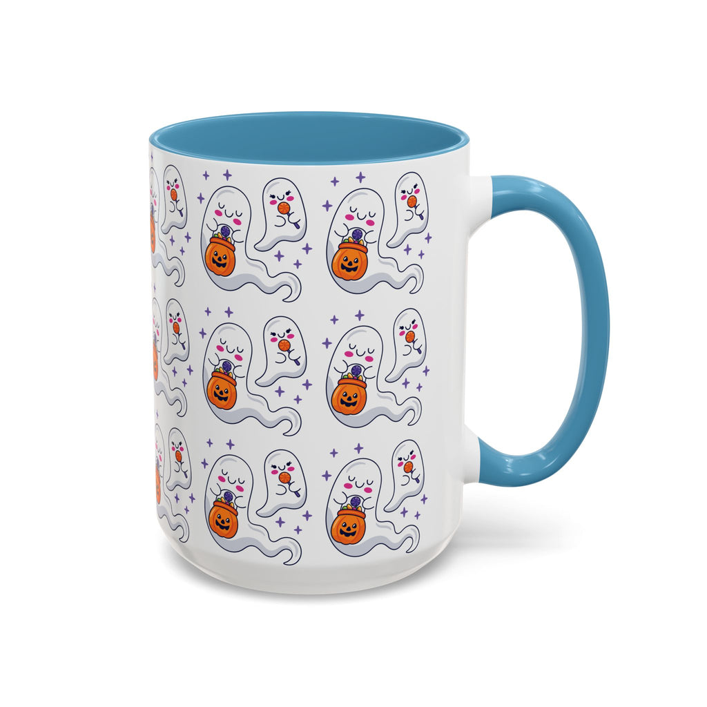 Halloween Ghosts Holding Treats Accent Coffee Mug (11, 15oz)