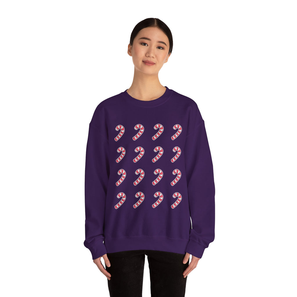 Candy Cane Pattern Crewneck Sweatshirt