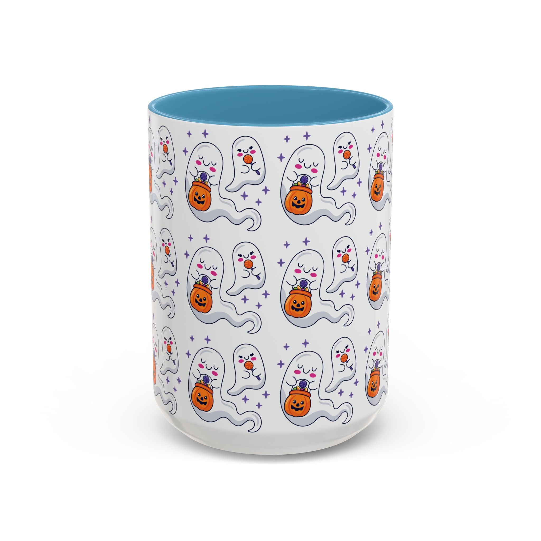 Halloween Ghosts Holding Treats Accent Coffee Mug (11, 15oz)